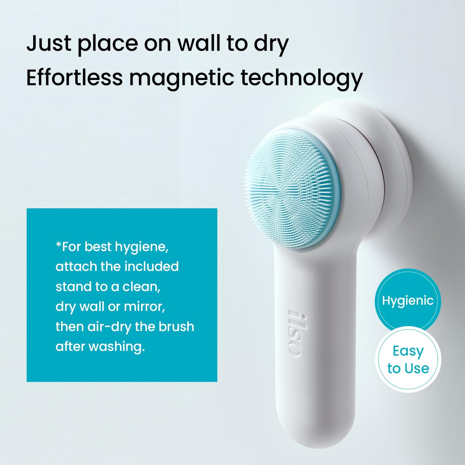 ILSO Pore Cleansing Master, Silicone Facial Brush, White Blue, Deep Cleansing Tool with 1,361 Micro-Bristles, 5.7X 2.1 X 1.1 Inches (146X54X30Mm) image number 5