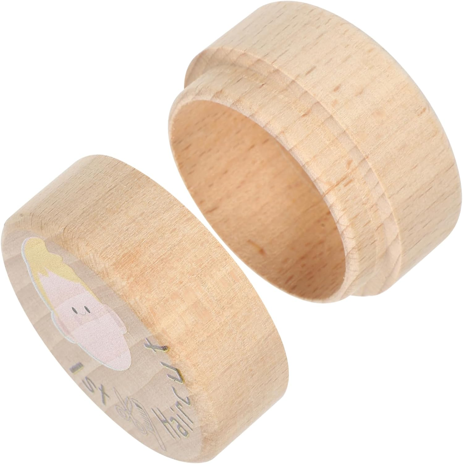 Lanugo Memorial Box Wood Haircut Box for Boy First Childhood Memory Keepsake Case image number 2