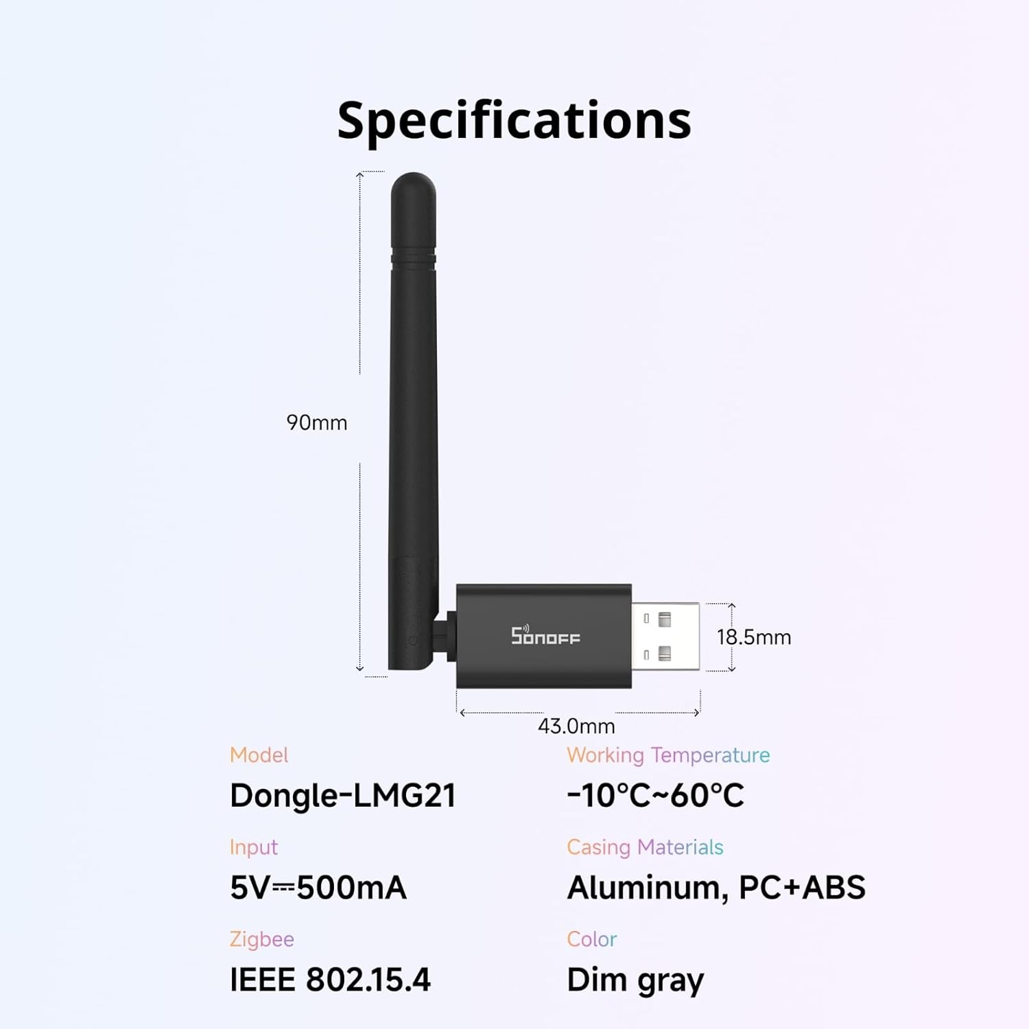 SONOFF Zigbee 3.0 & Thread Dongle Lite (EFR32MG21) | USB Stick Coordinator for Home Assistant & Zigbee2Mqtt | Compact Gateway with Easy Firmware Flashing & Extension Cable image number 1
