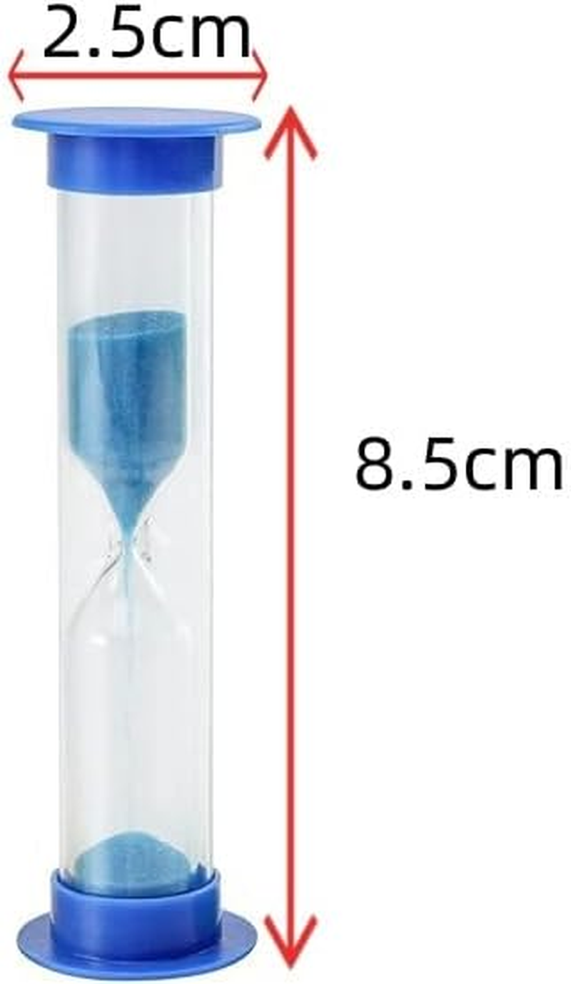 4 Colors 2 Minute Sandglass Timer, Plastic Hourglass Timer, Mini Sand Clock Timer, Time Management Game, Countdown Toy, Blue, Pink,Orange, Green
