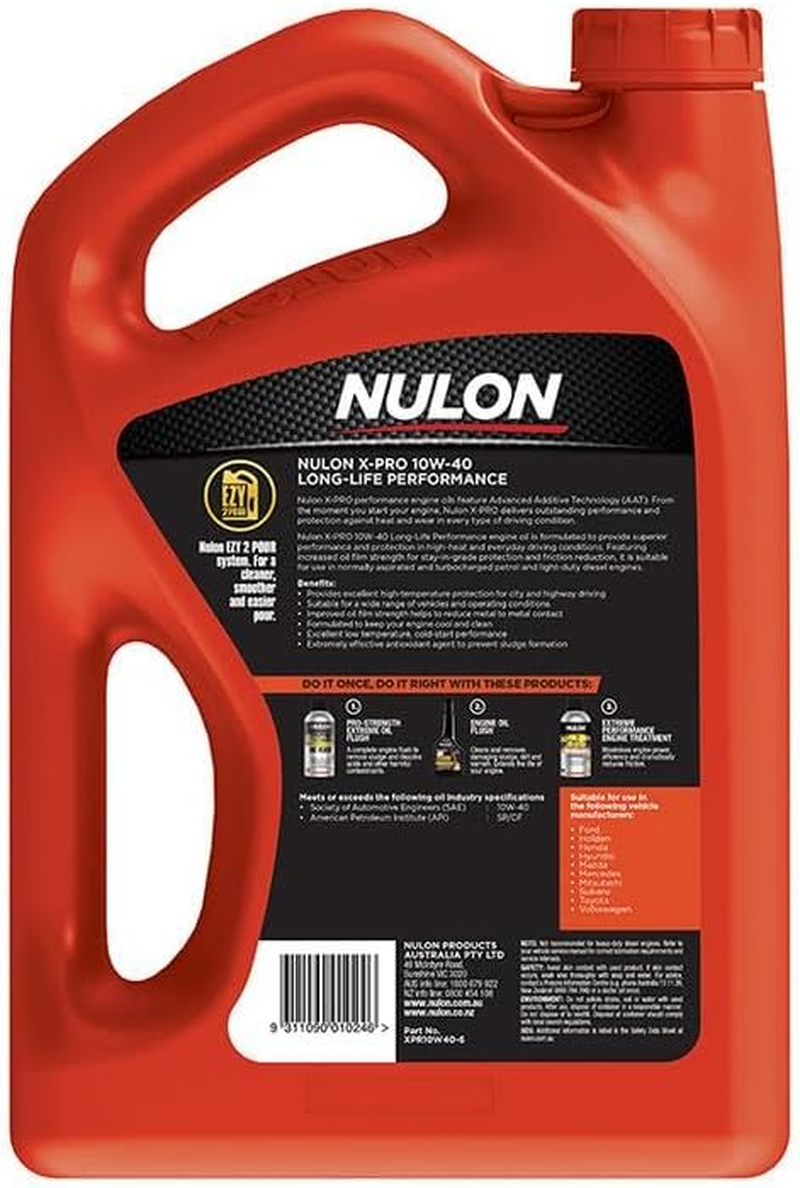 Nulon X-PRO 10W-40 Long Life Protection Engine Oil 6L Mineral XPR10W40-6