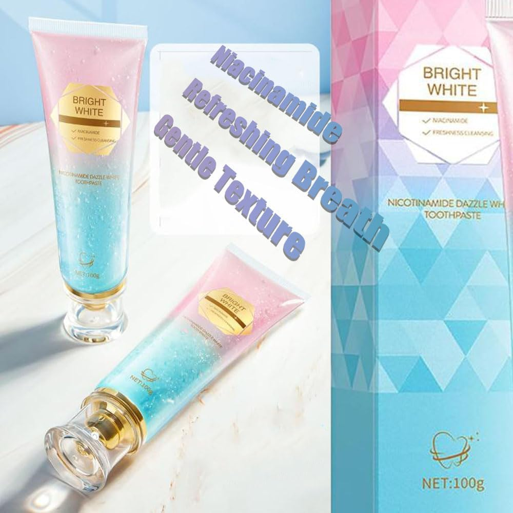 2 PCS Niacinamide Toothpaste, Natural Niacinamide Whitening Toothpaste with Brighter Teeth, Improves Gum Health, Remove Tooth Stains, Fresh Breath, Gentle Formula for Sensitive Teeth image number 1