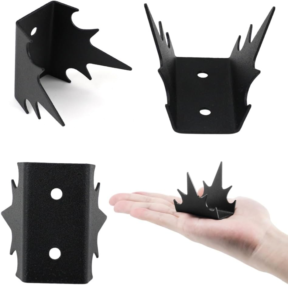 12Pcs Fence Wall Spike Metal Anti-Climb Fence Security Spike, with Screws,Theft Duty Intruder Deterrent,Spike Sturdy Home Safety Spike, for Outdoor Home Security and Farm Protection image number 2