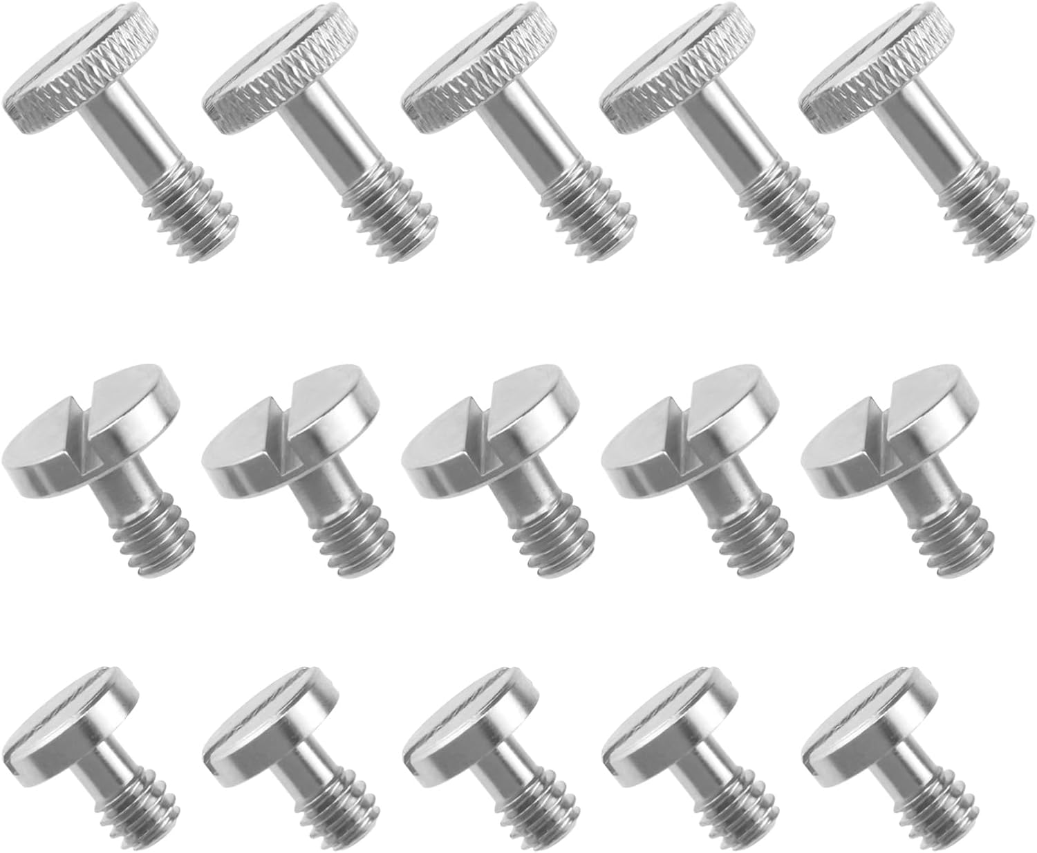 YINETTECH 15Pcs 1/4 Inch Camera Screw Kit Plate Mounting Screw 1/4 Inch Slotted Camera Screw Tripod Screw Quick Release Mounting Screw