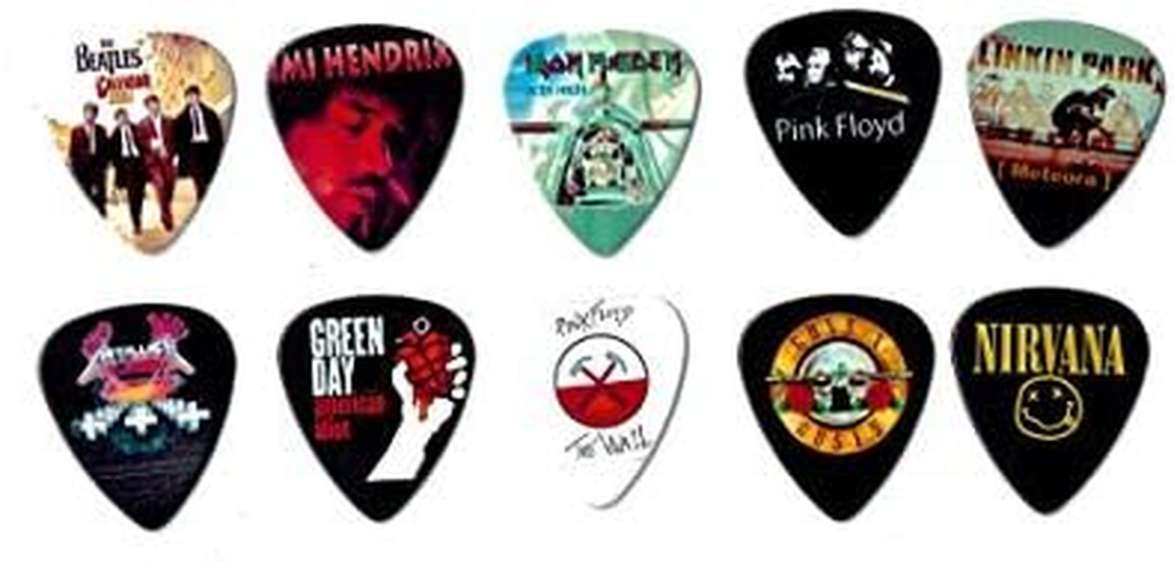 Legendary Bands Guitar Picks (10 Medium Picks in a Packet)(For Music Lovers) image number 1
