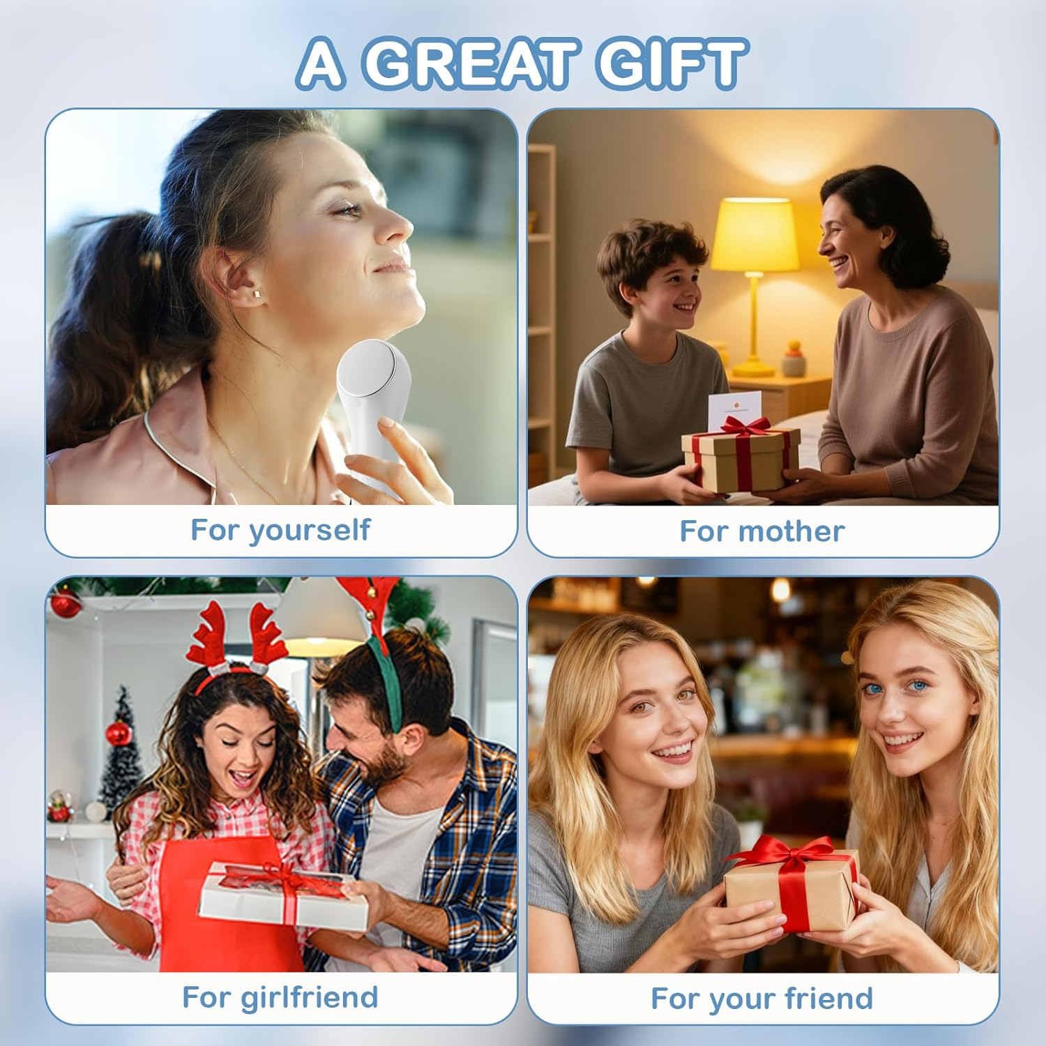 Waytiffer Ice-Skin Cold Therapy Device for Face and Eyes, Face Massager Roller for Puffiness Relief, Migraine Pain, and Minor Injuries, Cooling Ice Roller for Women, Face Massage Tool for Skin Care Routine (White) image number 3