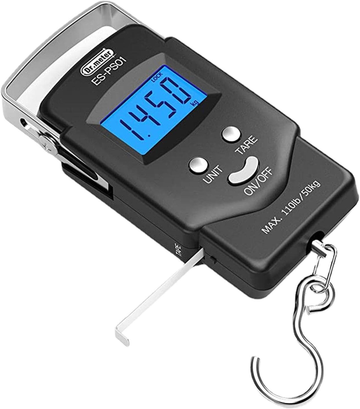 Hook Scale | Electronic Hook Scale LCD Display 110Lb/50Kg, Crane Scale Handheld Hanging Scale with Hooks for Farm Hunting Fishing Outdoor image number 6