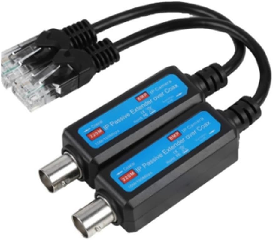 For IP NVR Camera Extender over Coax 1Pair 10/100Mbps 1CH Passive for IP Network Coaxial Transmitter Receiver Extender image number 6