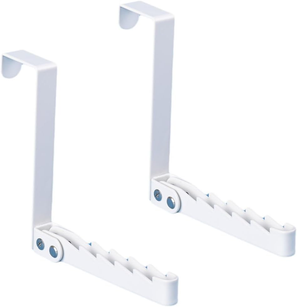 1 Pack Collapsible Folding over the Door Organizer Rack Space Saving Hanging Storage Hanger for Clothes, Coats, Towels for Bedroom Bathroom (1, Black)