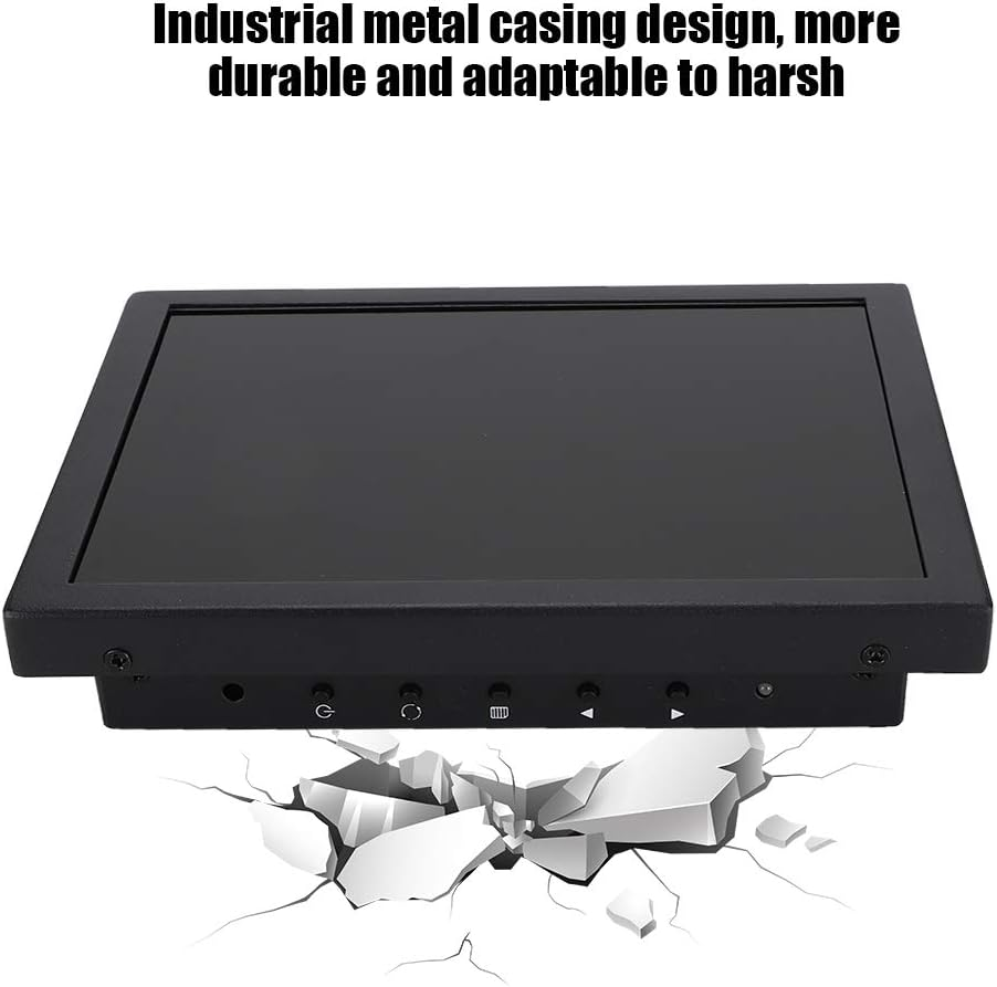 8 Inch LCD Monitor, Small LCD Color Video Monitor Screen Support VGA/BNC/AV Input Suitable for PC, CCTV, CCTV, Video Camera, Computer Etc (AU Plug) image number 2