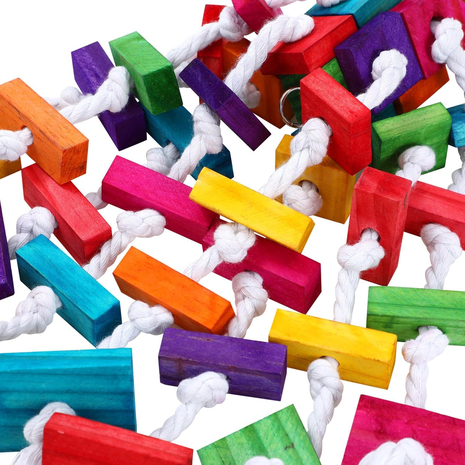 Paws & Claws Parrot Wood + Rope Toy, Large, 40 X 15 Cm Size image number 4