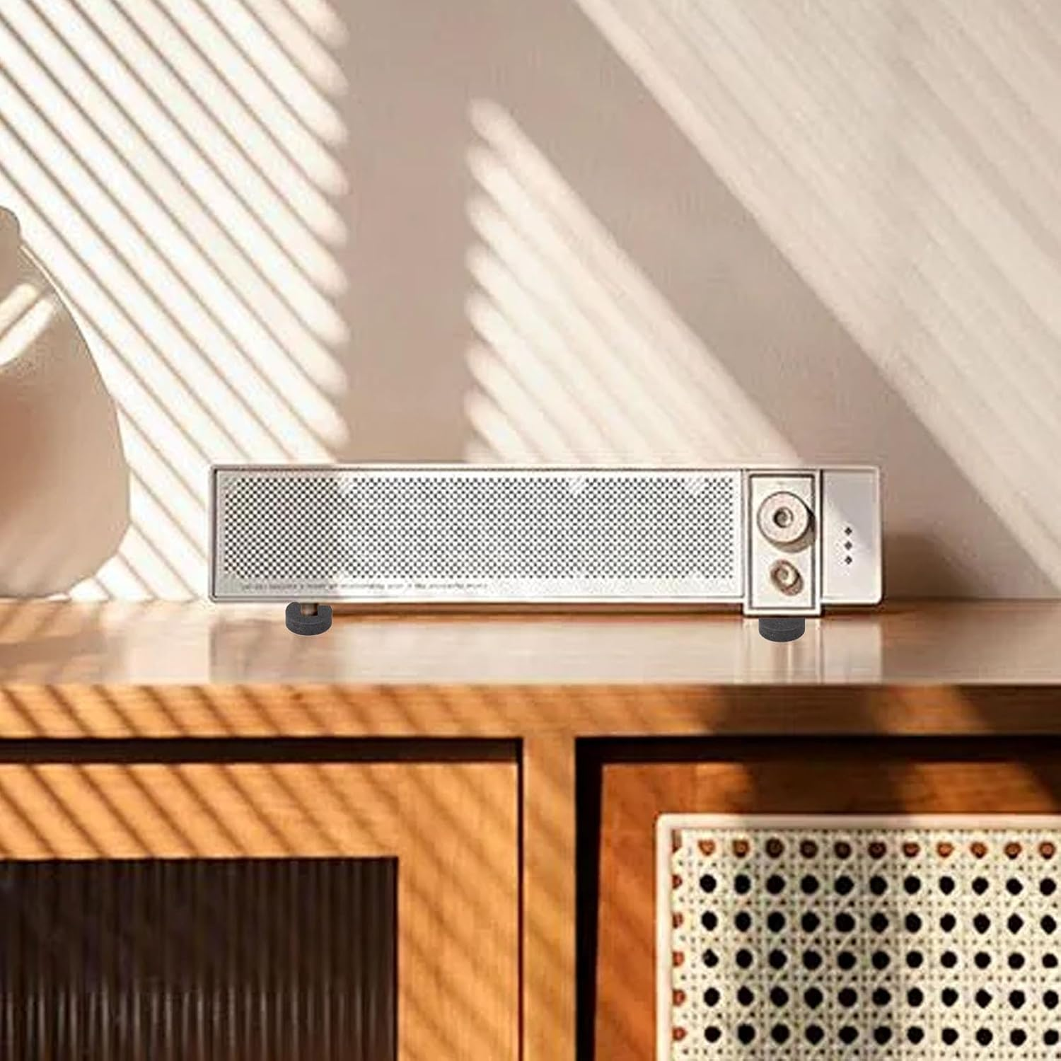 Sharainn 100 Pcs Foam Isolation Pads, 15X5Mm Thicked Vibration Damping Pads with Adhesive, anti Vibration Isolation Isolator for Audio CD Hifi Home Theater, Reduces Resonance image number 4