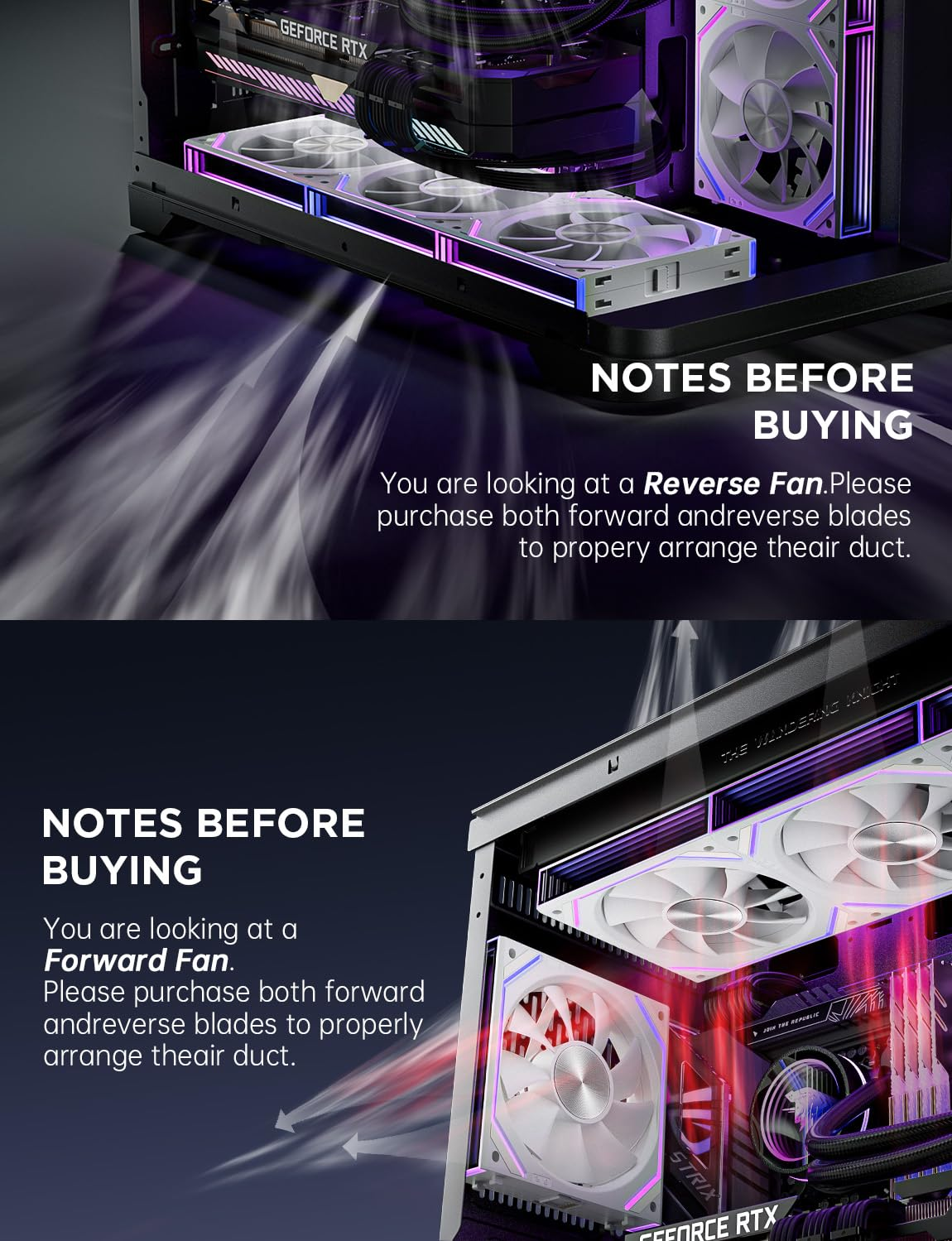 Asiahorse Dawn 120Mm Case Fan, ARGB PWM 1850RPM/71CFM Airflow, Forward & Reverse Blade Design, Low Noise, Precision HDB Bearings High Performance UNI PC Fan Modular Daisy Chain image number 2