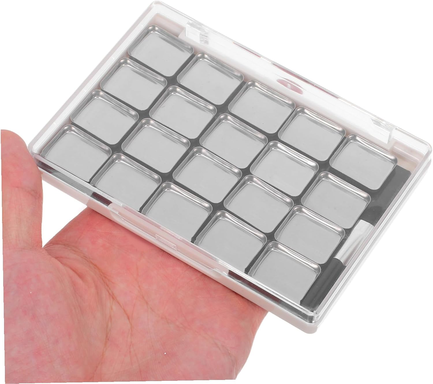 WESIEVYA Palette Organizer Empty Magnetic Eyeshadow Palette Magnetic Eye Shadow Disk Empty Eyeshadow Container Makeup Mixing Plate Household Tray Palatte Transparent image number 5