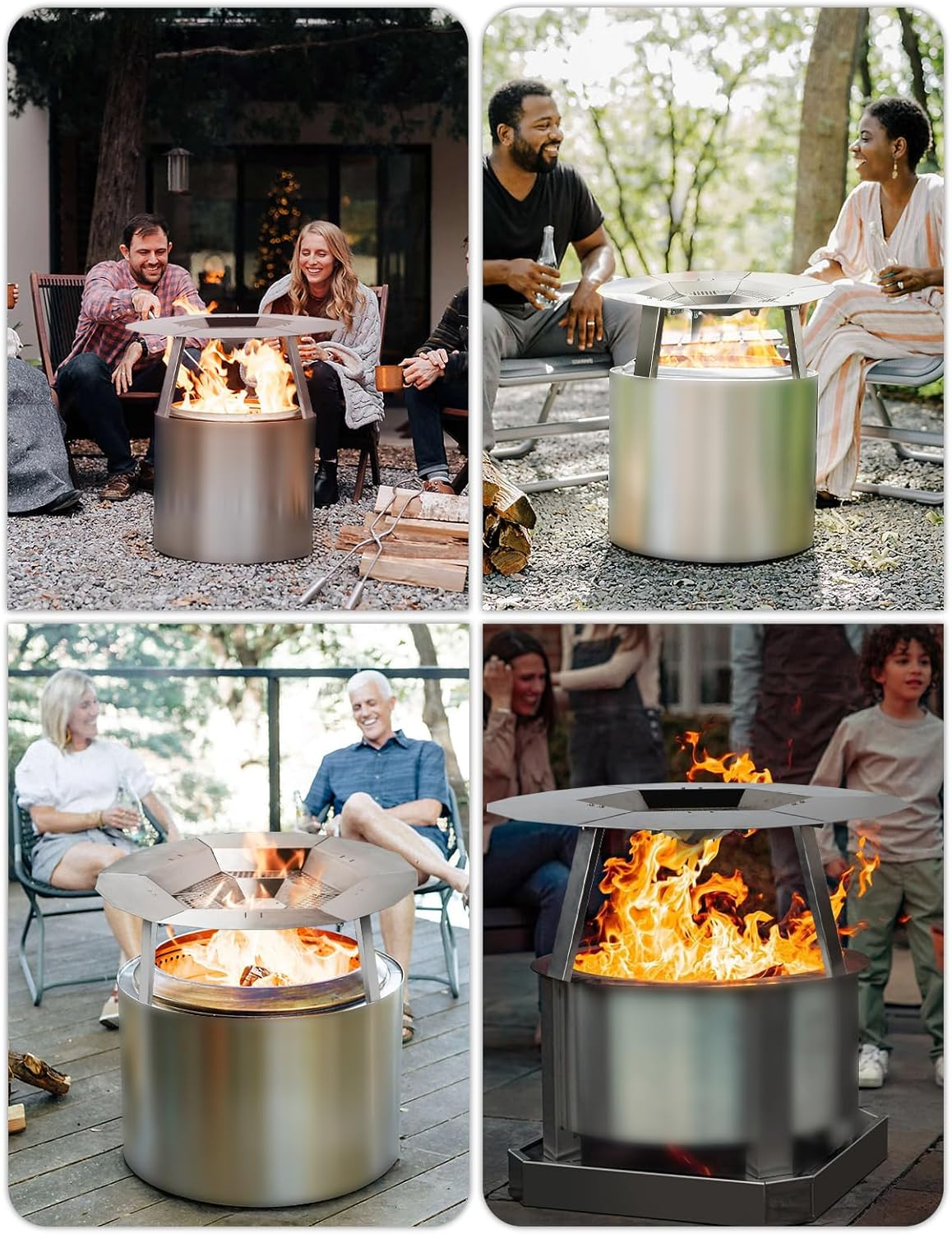 Heat Deflector for Solo Stove Bonfire, 19.5" Heat Deflector for Solo Stove Fire Pit, 304 Stainless Steel Heat Deflector with Handle & 3 Legs for Bonfire Fire Pit, Universal Heat Plate Traps Heat For image number 6