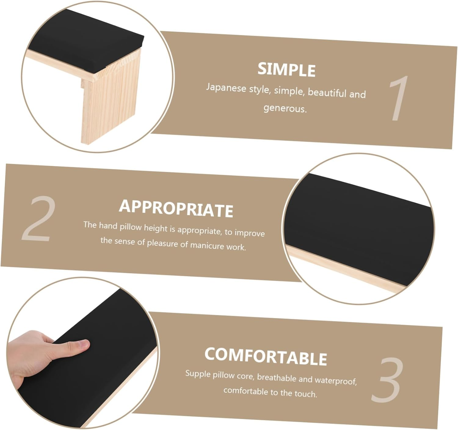 WEKADRIN Manicure Pedicure Nail Arm Rest Pillow Salon Nail Art Hand Support Wrist Pillow for Tech