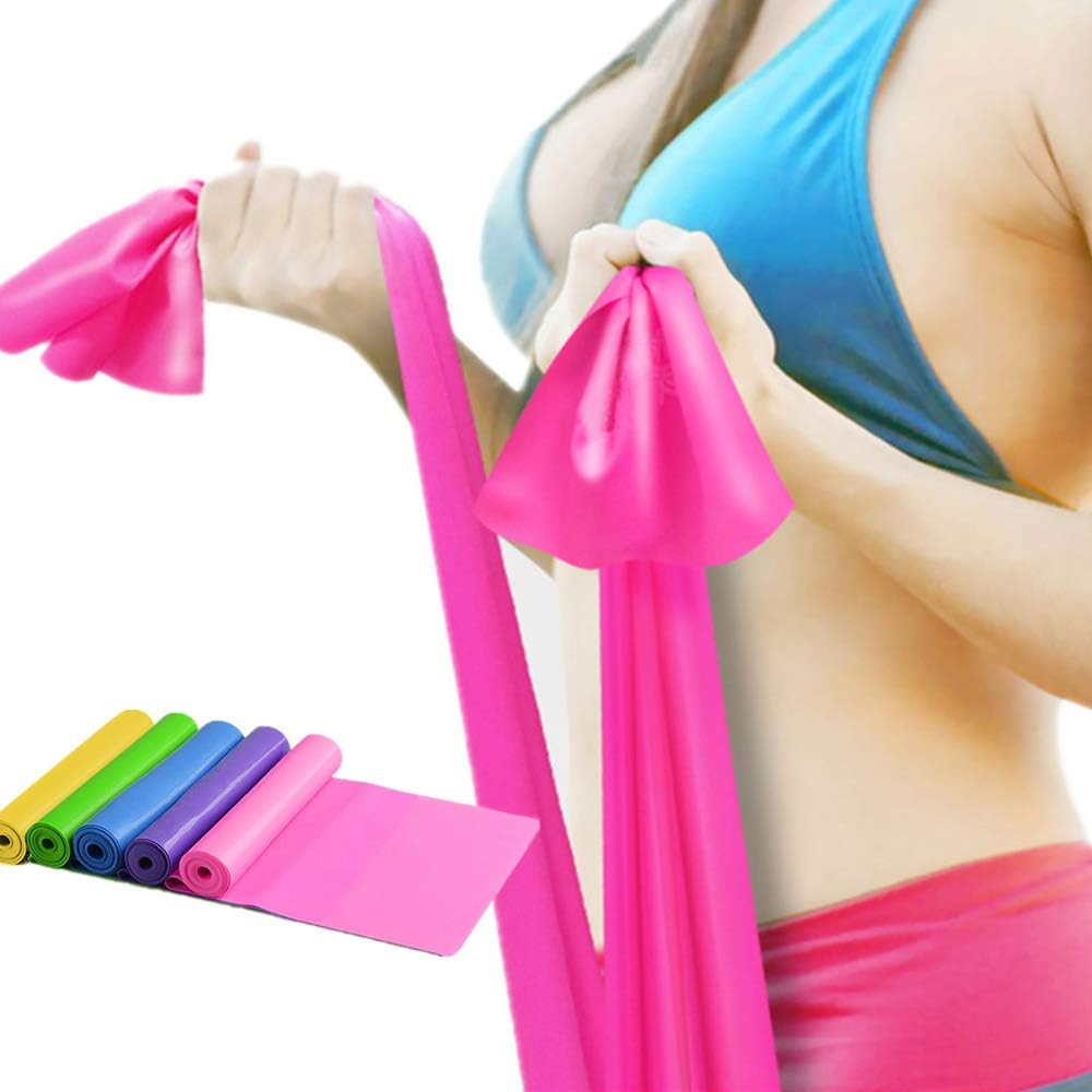 Yoga Band Exercise Workout Stretch for Physical Fitness Pilates Strength Training Natural Latex Rubber with Good Elasticity to Target Muscles and Improve Gestures