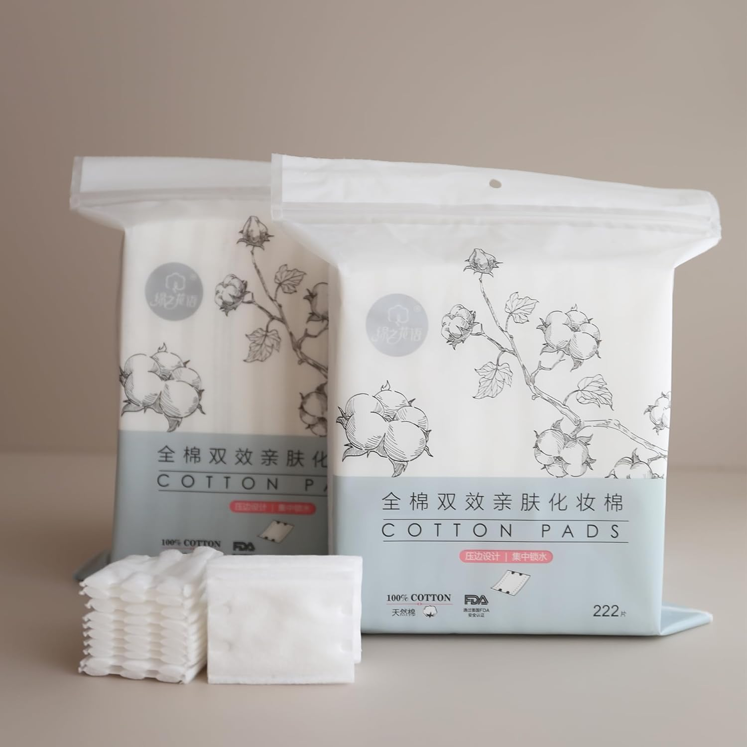 Reyoung Premium Cotton Pads for Face (444 Counts) | Makeup Remover Pads, Hypoallergenic, Lint-Free | 100% Pure Cotton image number 5