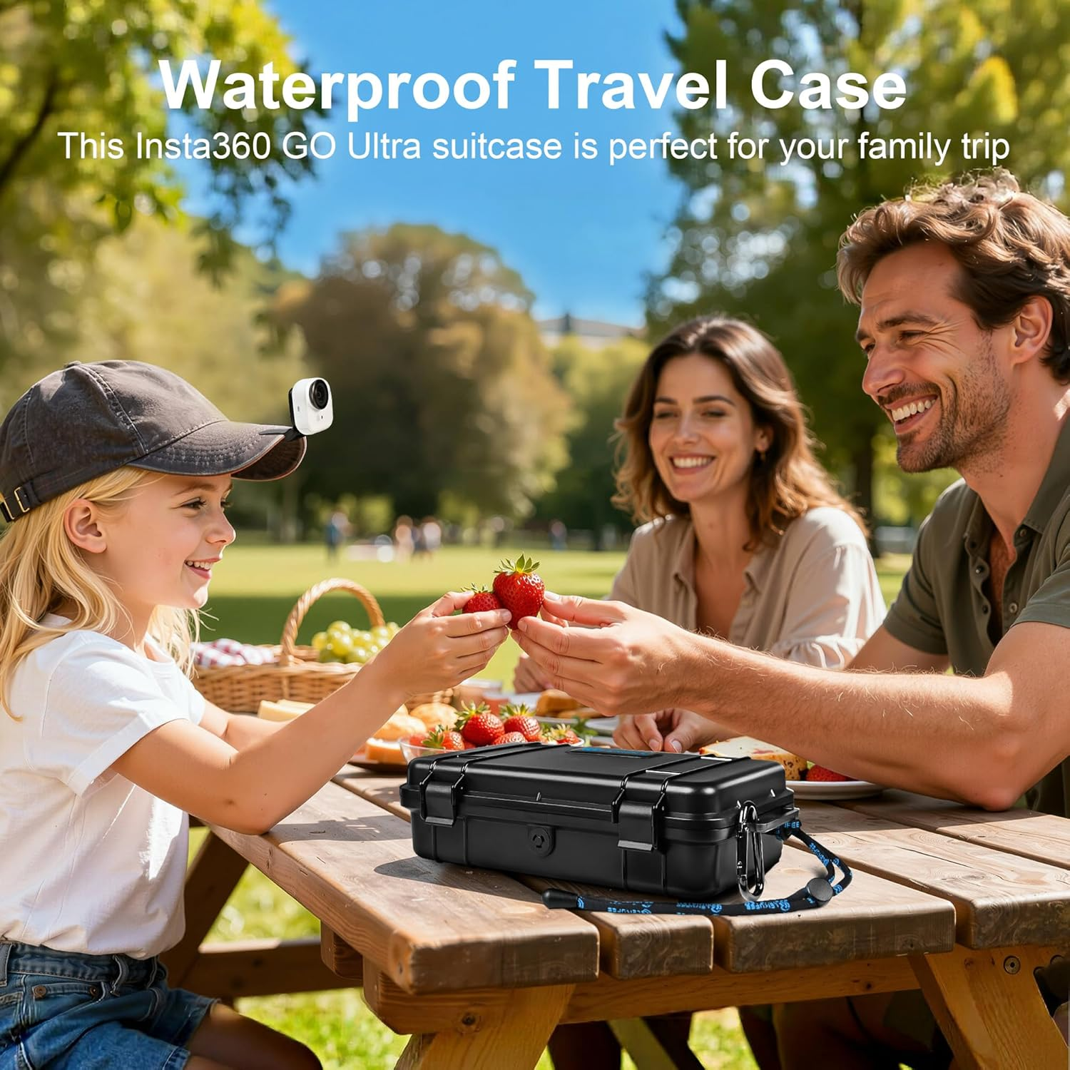 Lekufee Travel Waterproof Hard Case for Insta360 GO Ultra, Standard Bundle, Creator Bundle, and Other Accessories(Case & Bag Only) image number 4