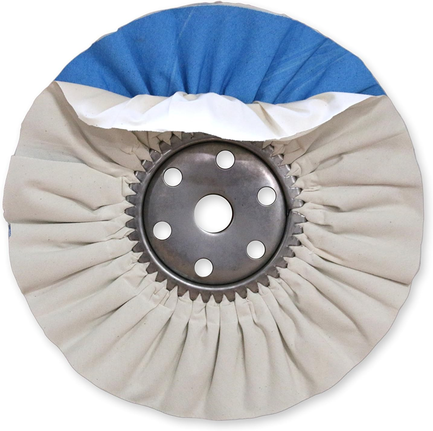 Zephyr AWW 58-8 SS White Blue Super Shine Buffing Wheel