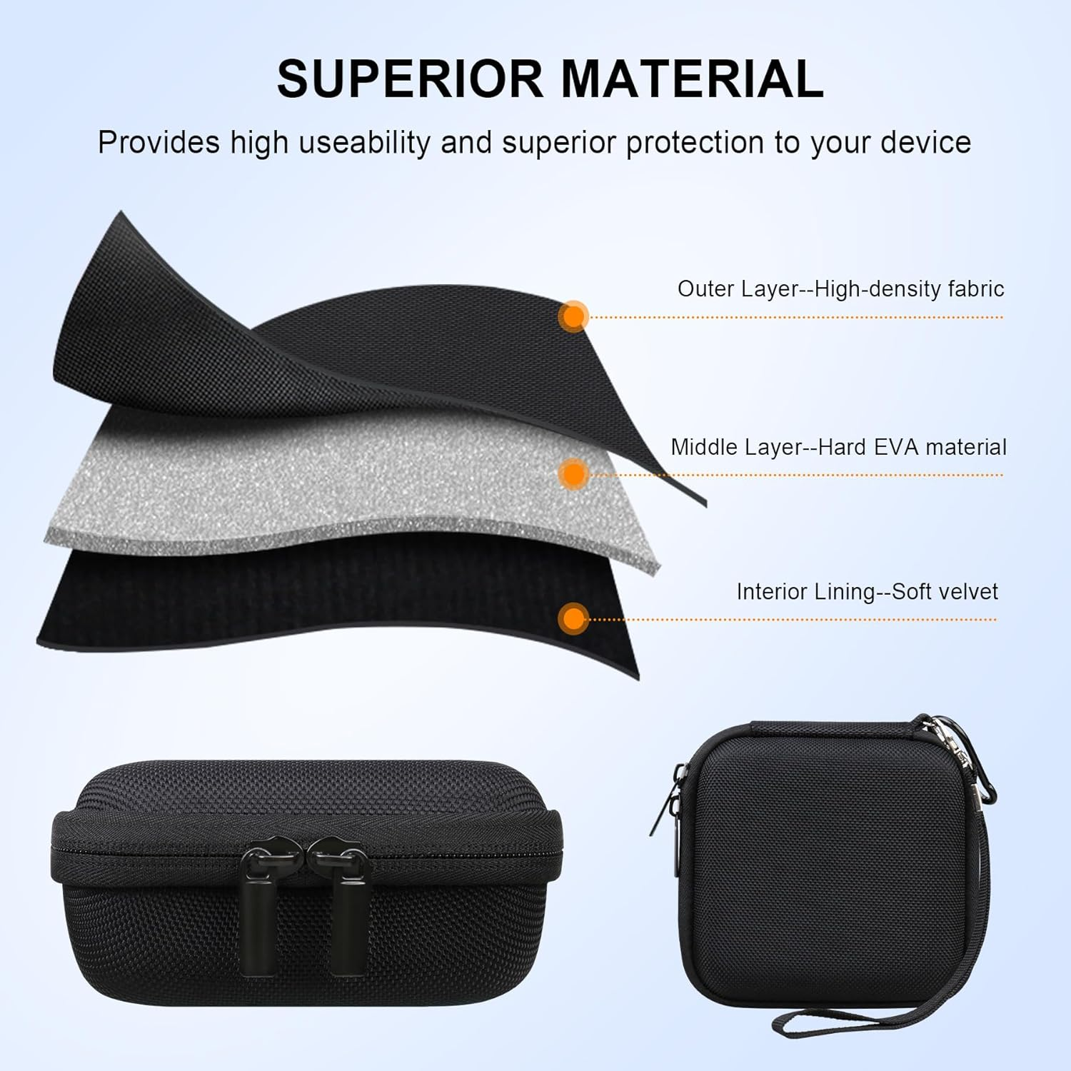 Elonbo Carrying Case for NETGEAR Nighthawk M1 MR1100 / M5 MR5200 / M6 / M6 Pro MR6500 5G Wireless Wifi Mobile Hotspot Router, Extra Interior Mesh Pocket Fits Cable, Black. (CASE ONLY) image number 3