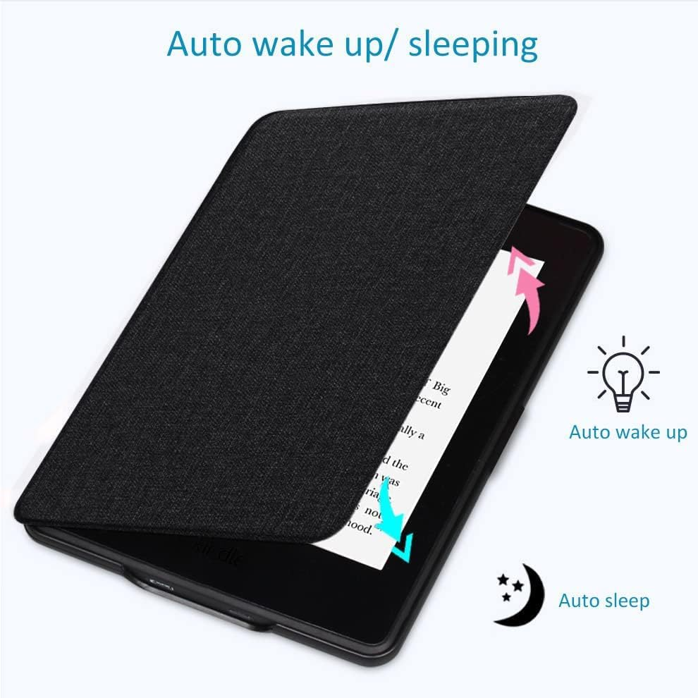 Case Compatible with 2022/2024 Kindle 11Th Generation 6 Inch W/Hand Strap, PU Leather Kindle Case 6" for Kindle 2024/2022 11Th Gen Model C2V2L3 [Auto Wake Up/Sleeping] [Hand Loop] (Black) - Pink image number 6