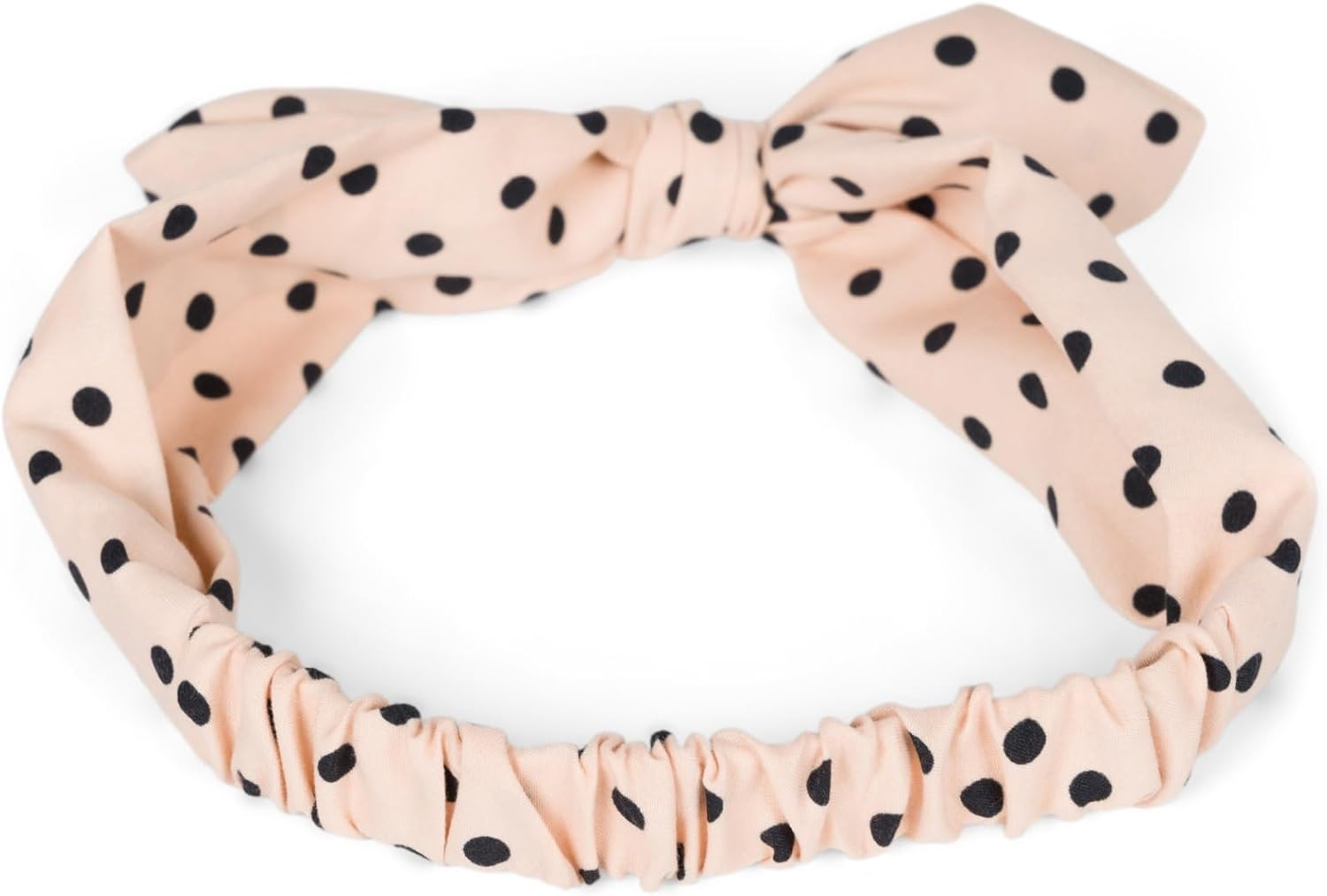 Stylebreaker 04026036 Women'S Headband with Polka Dot Pattern, Bow and Elastic Band, Headband, Pinup, Rockabilly, Hair Accessories, Colour: Beige/Black image number 1
