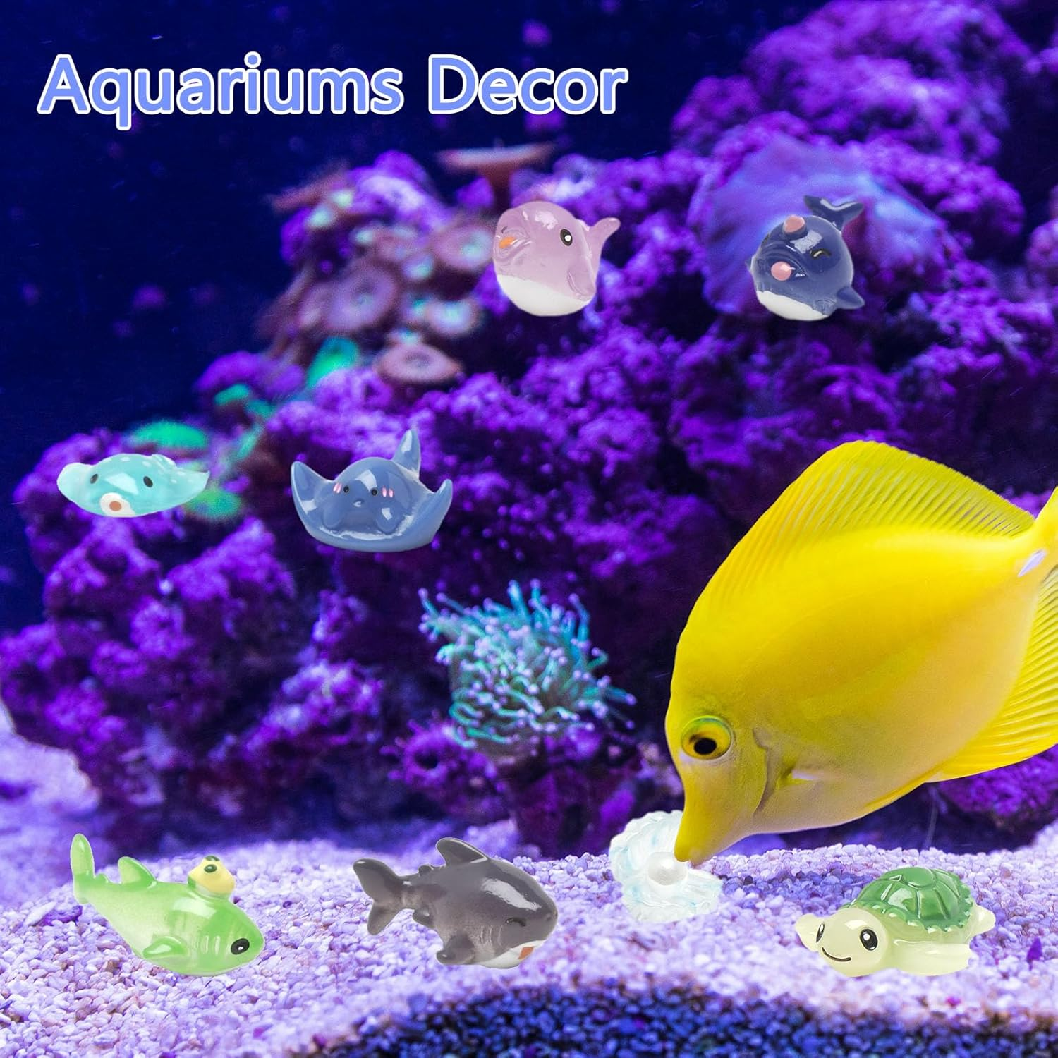 36 Types Ocean Mini Resin Animals, Plastic Tiny Animals for Hidding, Miniature Animals Figures for Seaside Crafts, Dollhouse, Terrariums, Shadowboxes, Birthday Cake Decor - 36, Ocean Animals image number 5