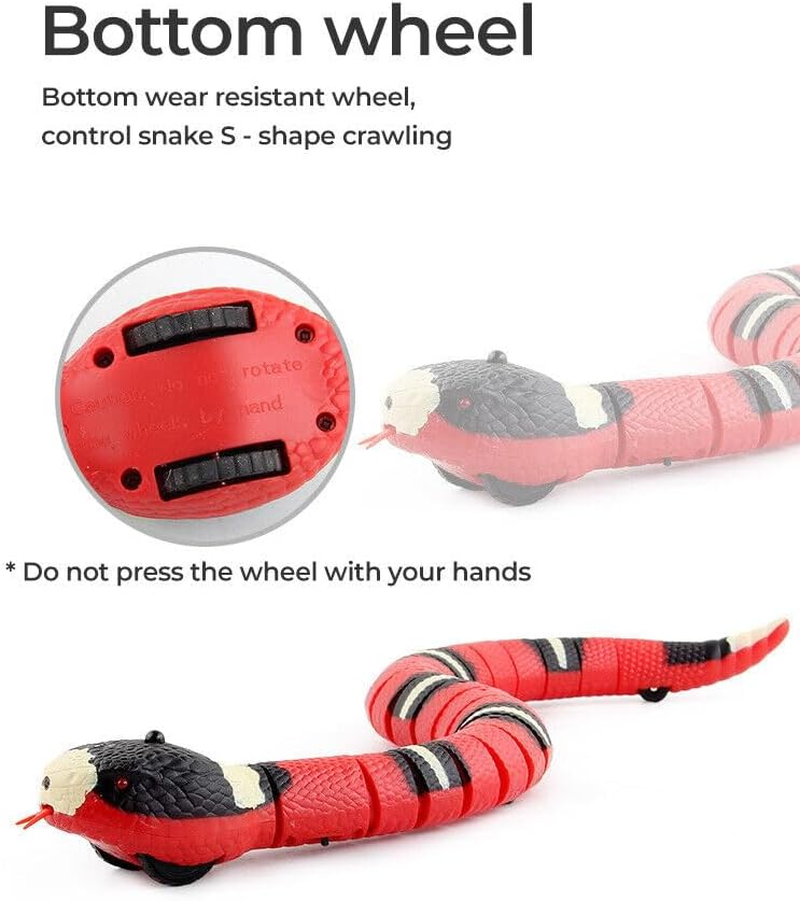 Leona Co Snake Cat Toy, Smart Sensing Cat Toys for Cats, Rechargeable Automatically Sense Obstacle and Escape, Moving Electric Cat Snake Toy Prank Pet Gift image number 6