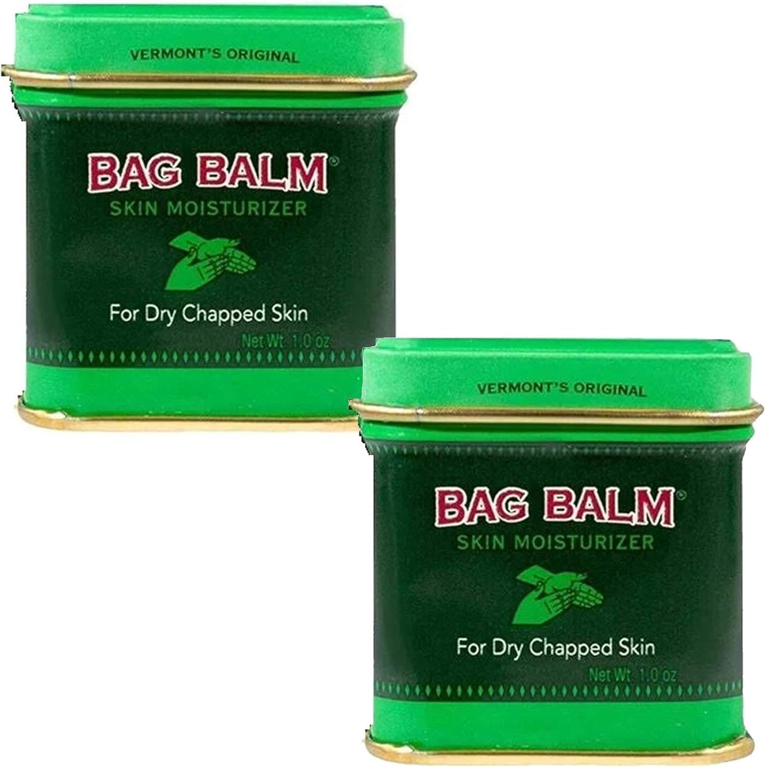 Bag Balm Vermont'S Original Skin Moisturizing Ointment for Dry, Cracked Skin - 1Oz Tin - 2 Pack