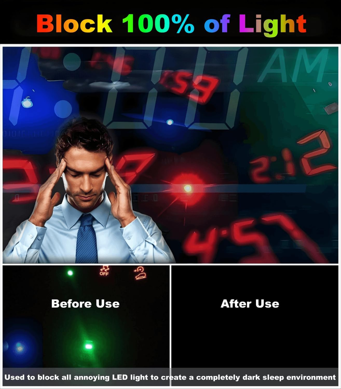 Blackout Tape ANGKEEL Light Blocking Adhesive Tape Shielding 100% of Light, Dimming Film Sheet Lights Blocks Tape, for Shield Light Source, Indicator Lamp, LCD, Backlight Group, Car Dashboard, Windows image number 3