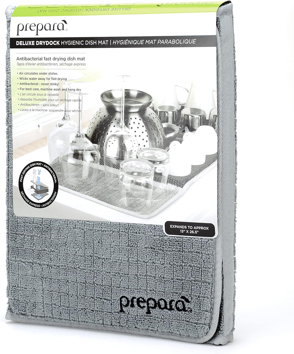 Prepara Drydock Drydock Deluxe Dish Mat, Grey, 76103 image number 1