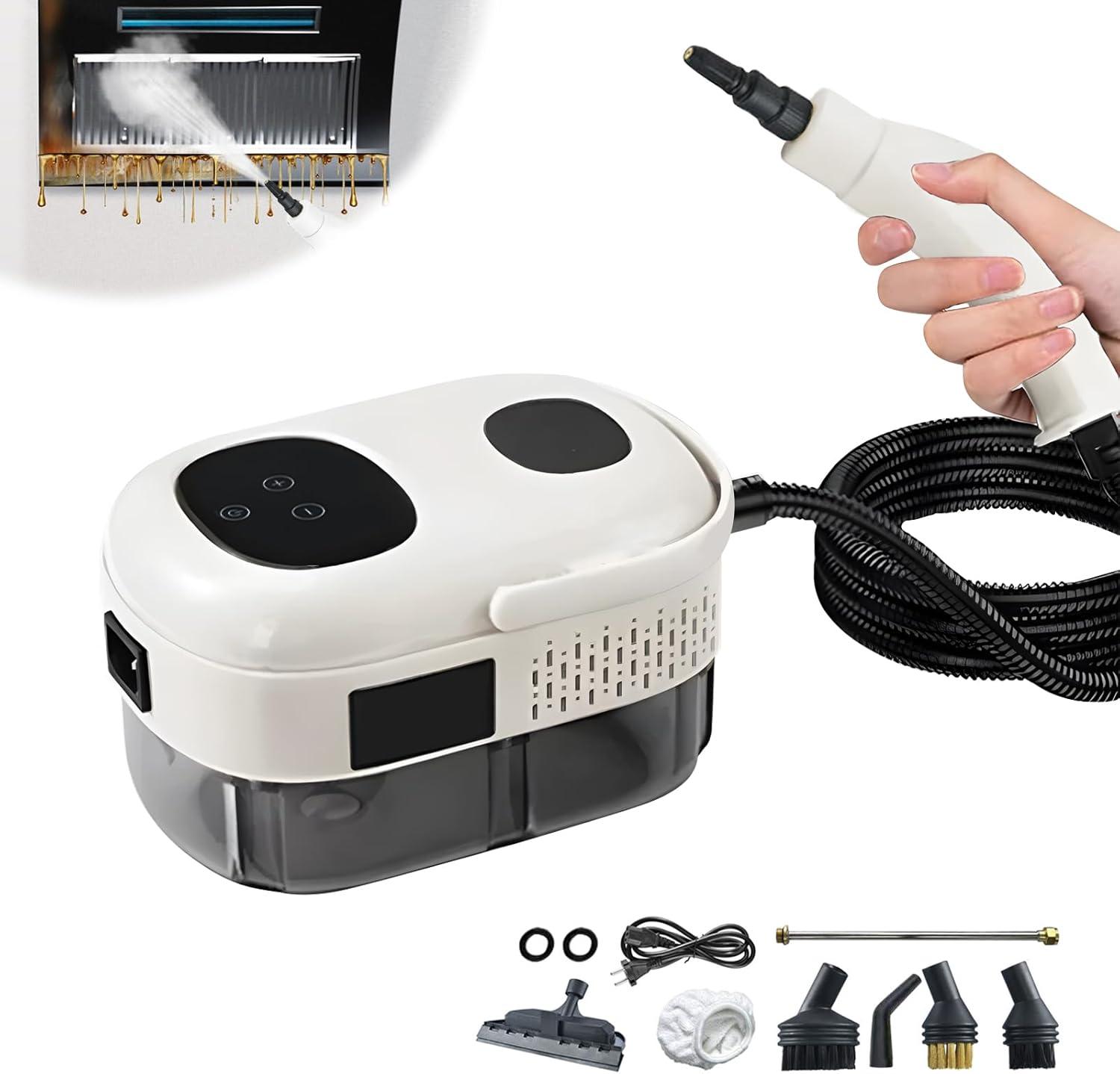 2500W High Pressure Steam Cleaner,Household Handheld Steam Cleaner Machine, Electric Steam Cleaner for Kitchen,Automotive Furniture and Floor Cleaning (Green) (Green)