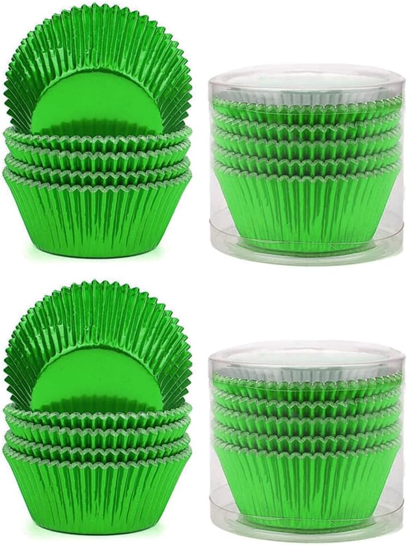 AIMALL 200 Pcs Premium Baking Cups, 2.95 Inch, Thick Aluminum Foil, Oil-Proof Cupcake Liners in 8 Colours