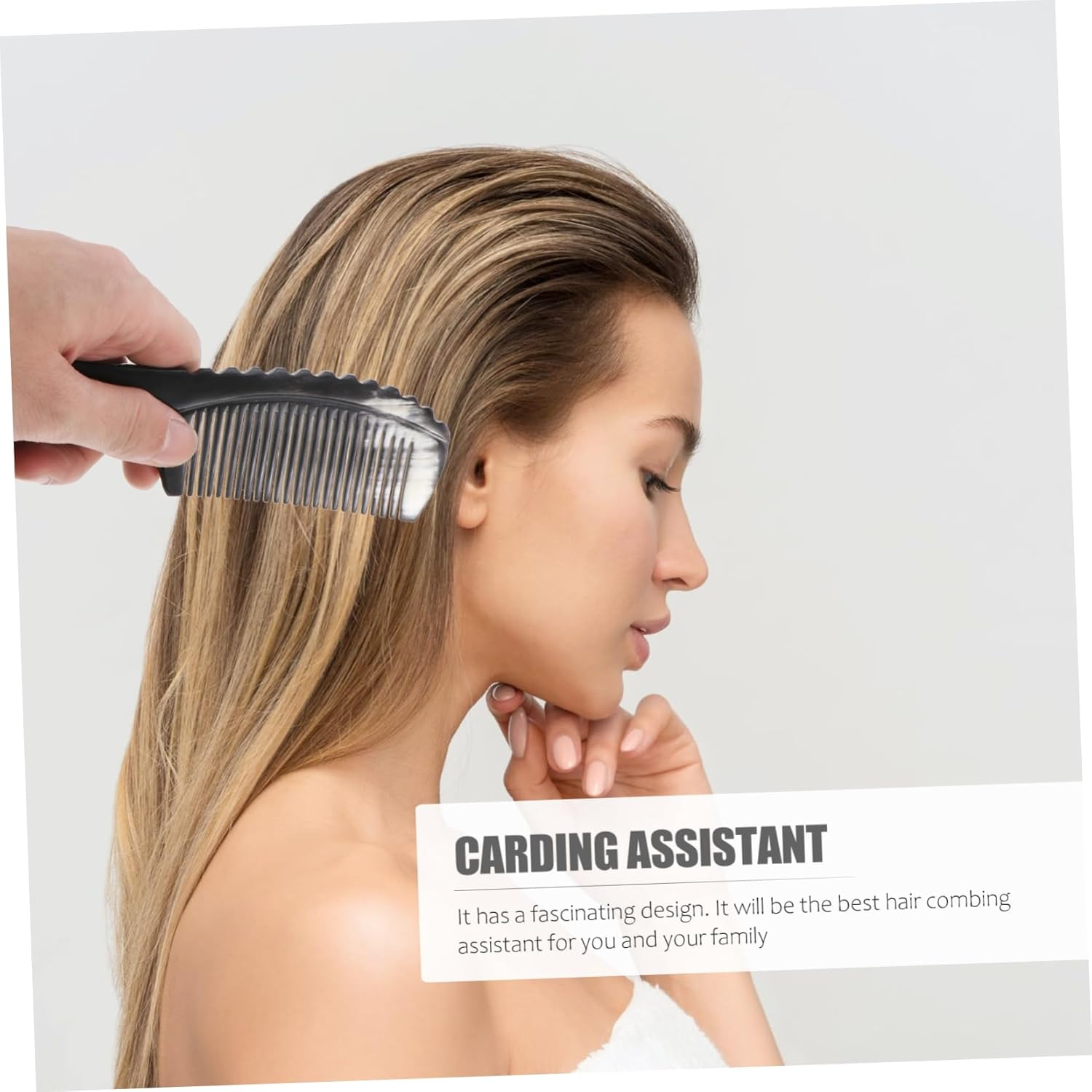 IWOWHERO Natural Buffalo Horn Fine Tooth Comb for Hair Care No Snags No Static Frizz Easy Detangle image number 3