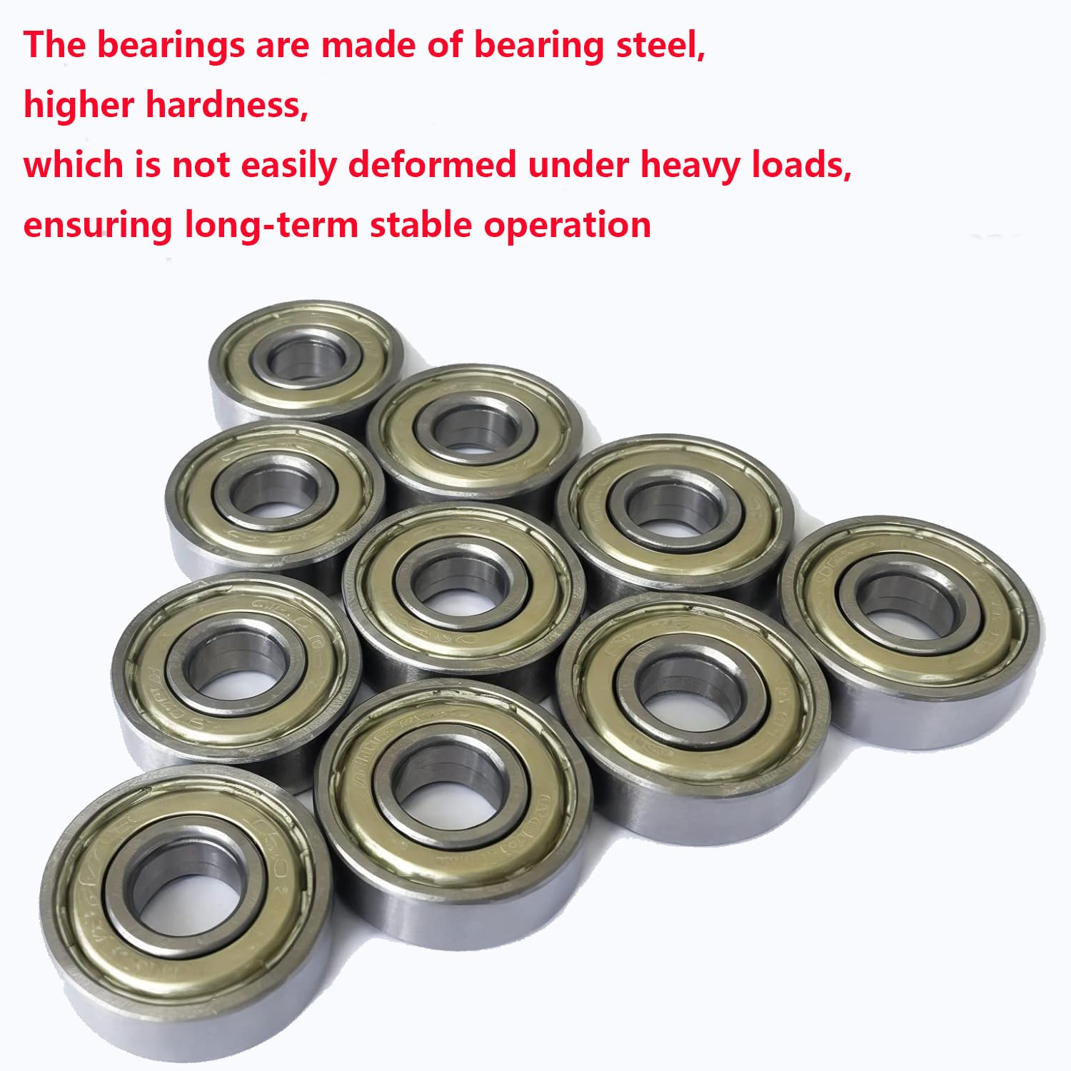 Tjhypenete 40 Pcs 608 ZZ Ball Bearings, 8 X 22 X 7 Mm Bearing Steel Skateboard Bearings, Double Iron Shielded Miniature Deep Groove Ball Bearings for Inline Skates, Scooters, Long Boards Roller Blade image number 3