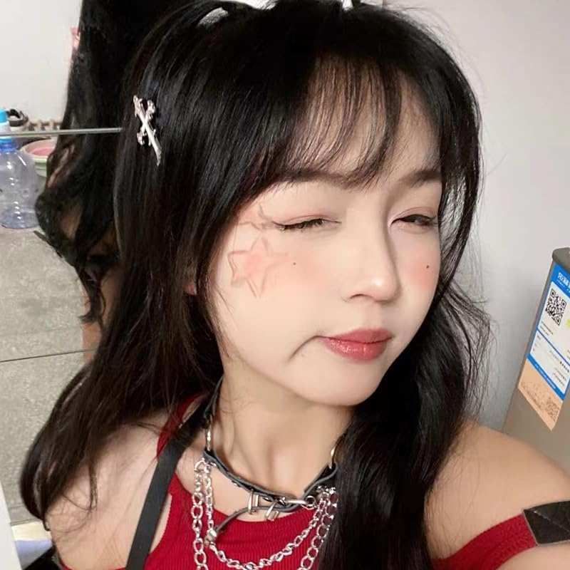 Cross Hair Clips Halloween Goth Hair Accessories for Women Girls Metal Y2K Gothic Cross Barrette Hairpin Alligator Clips Set of 4 Cool Halloween Hair Decorations Vampire Costumes Accessory image number 6