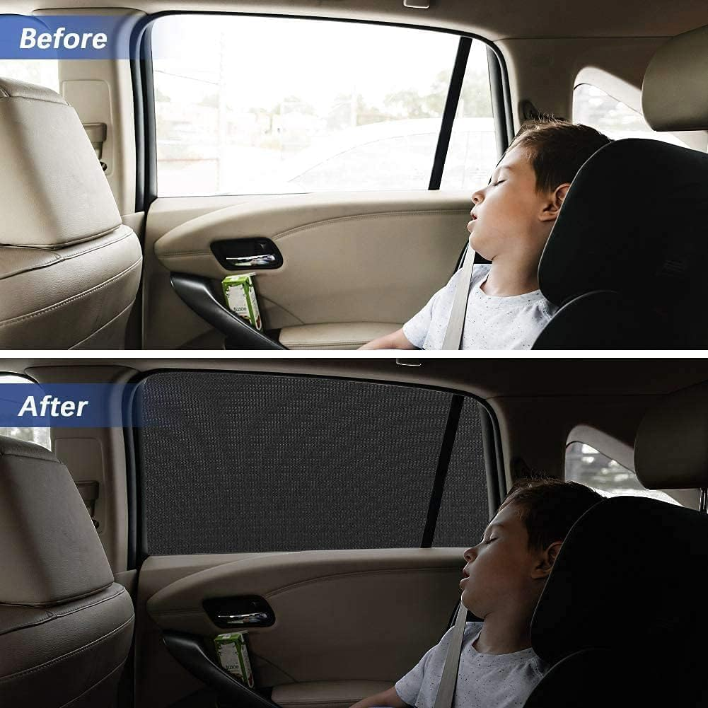 2 Pack Car Window Covers,Universal Fit for Sun Glare, UV Protection for Family-Friendly Design image number 1