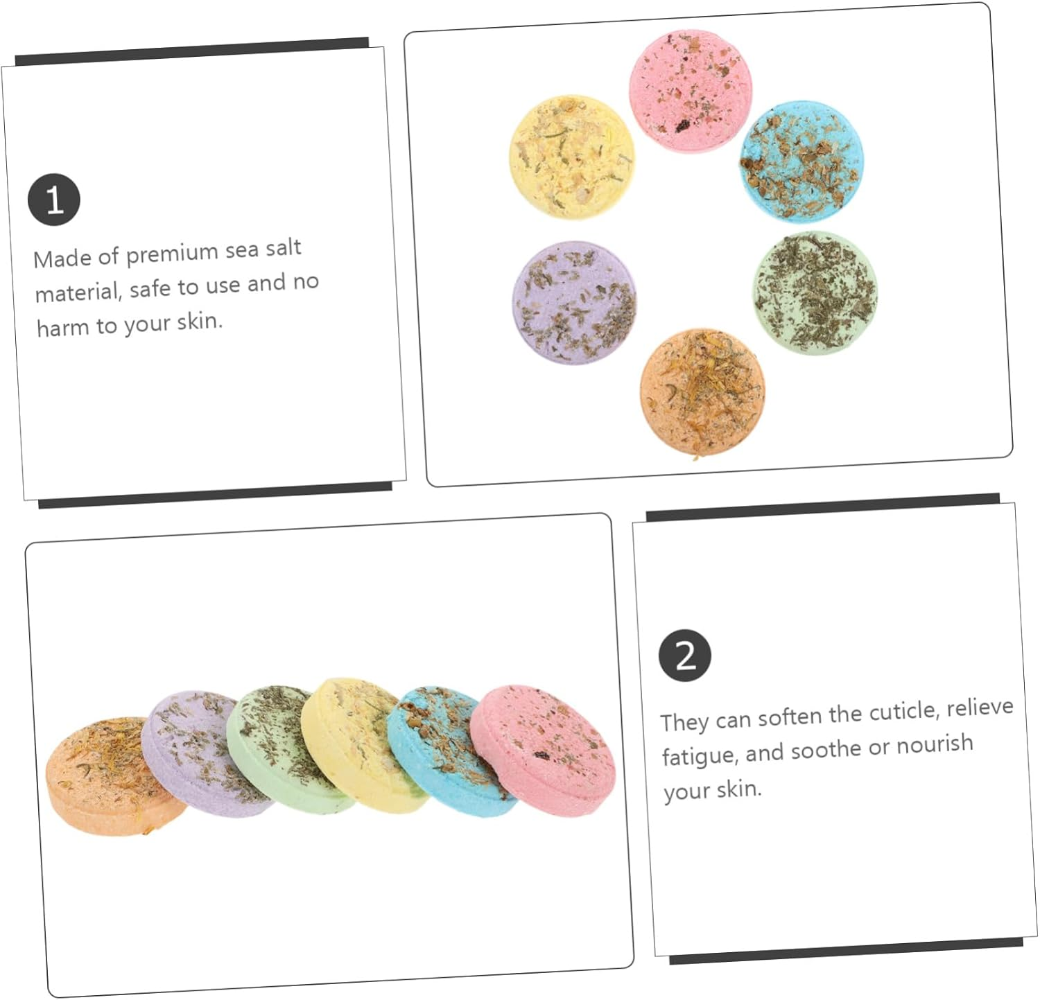 SOESFOUFU 6Pcs Aromatherapy Steam Flakes Shower Steamer Bath Tablets Fresh Scent Bath Women Bathroom Accessories image number 6