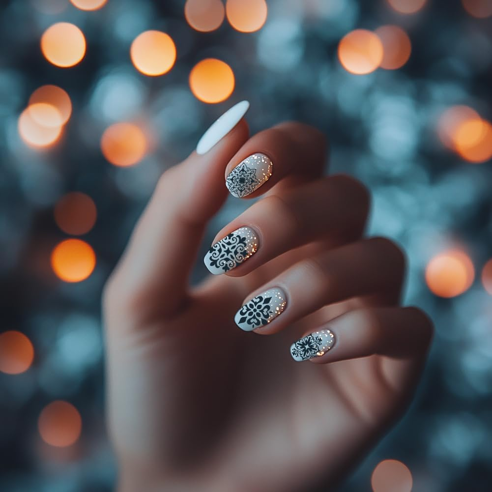 PH Pandahall 3Pcs Glass Window Nail Art Templates, 79 Patterns Flower Window Mini Flower Nail Stamping Plate Nail Art Stencils Stainless Steel Plates for Nail Design Print Manicure Salon image number 6