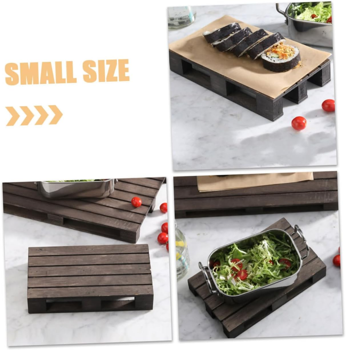 Wooden Pallet Coaster Heat-Resistant Trivet Mats for Hot Pots Dishes Elegant Dinner Server Tray Large Wood Trivet for Family Gatherings image number 1