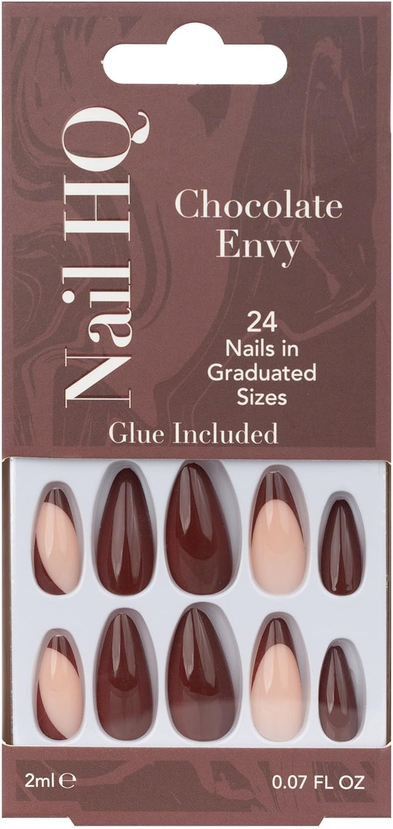 Nail HQ Almond Sweetheart French Nails (24 Pieces)