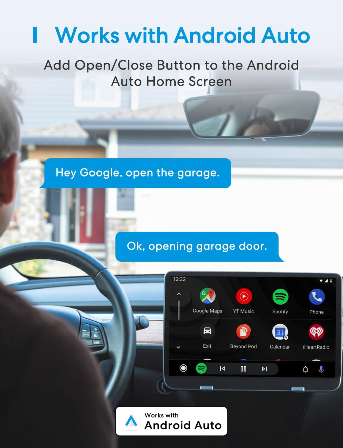 Meross Smart Wi-Fi Garage Door Opener Remote, APP Control, Compatible with Alexa, Google Assistant, No Hub Needed image number 2