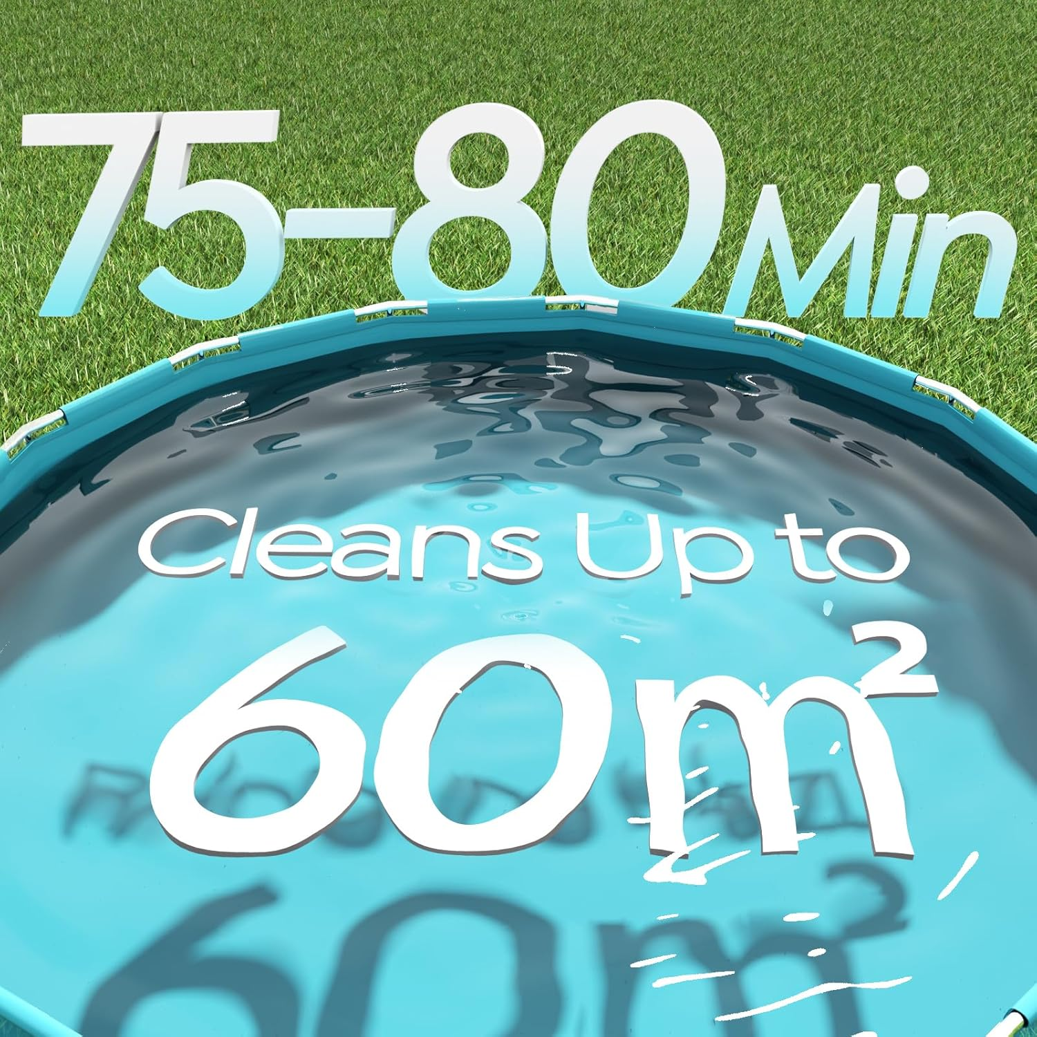 (2025 New) TALOSBO Pleco S1 Cordless Pool Vacuum with 75-80Mins Runtime, Robotic Pool Cleaner for above Ground Flat-Bottomed Pools up to 60㎡, Lightweight, 2.5H Fast Charging, Auto-Parking image number 1