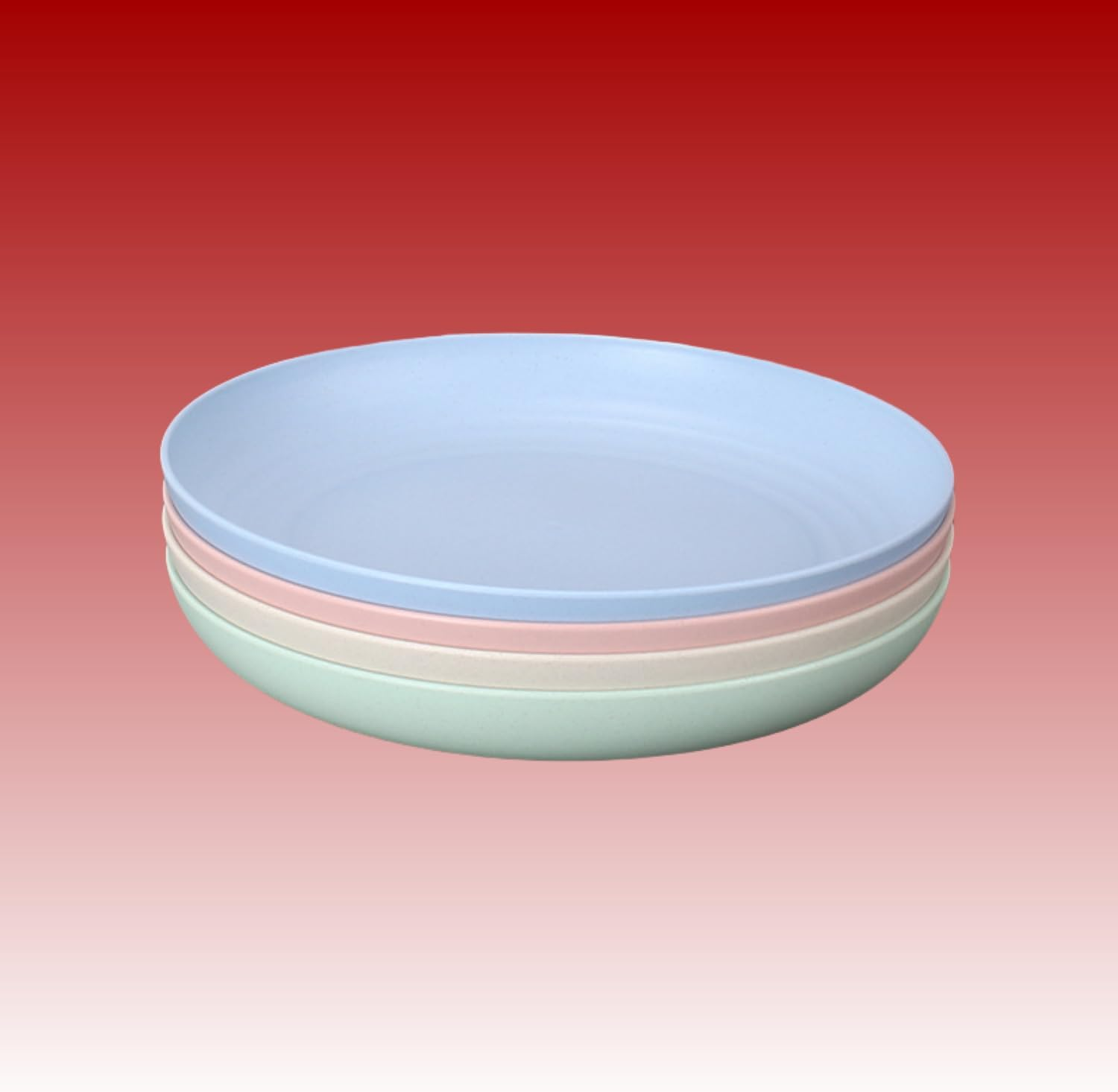 4 Pack 9.8 Inch Lightweight Wheat Straw Plates Unbreakable Dinner Dishes Plates Set Dishwasher & Microwave Safe,Reusable and Durable for Kids Adults (9.8IN 25CM) image number 5