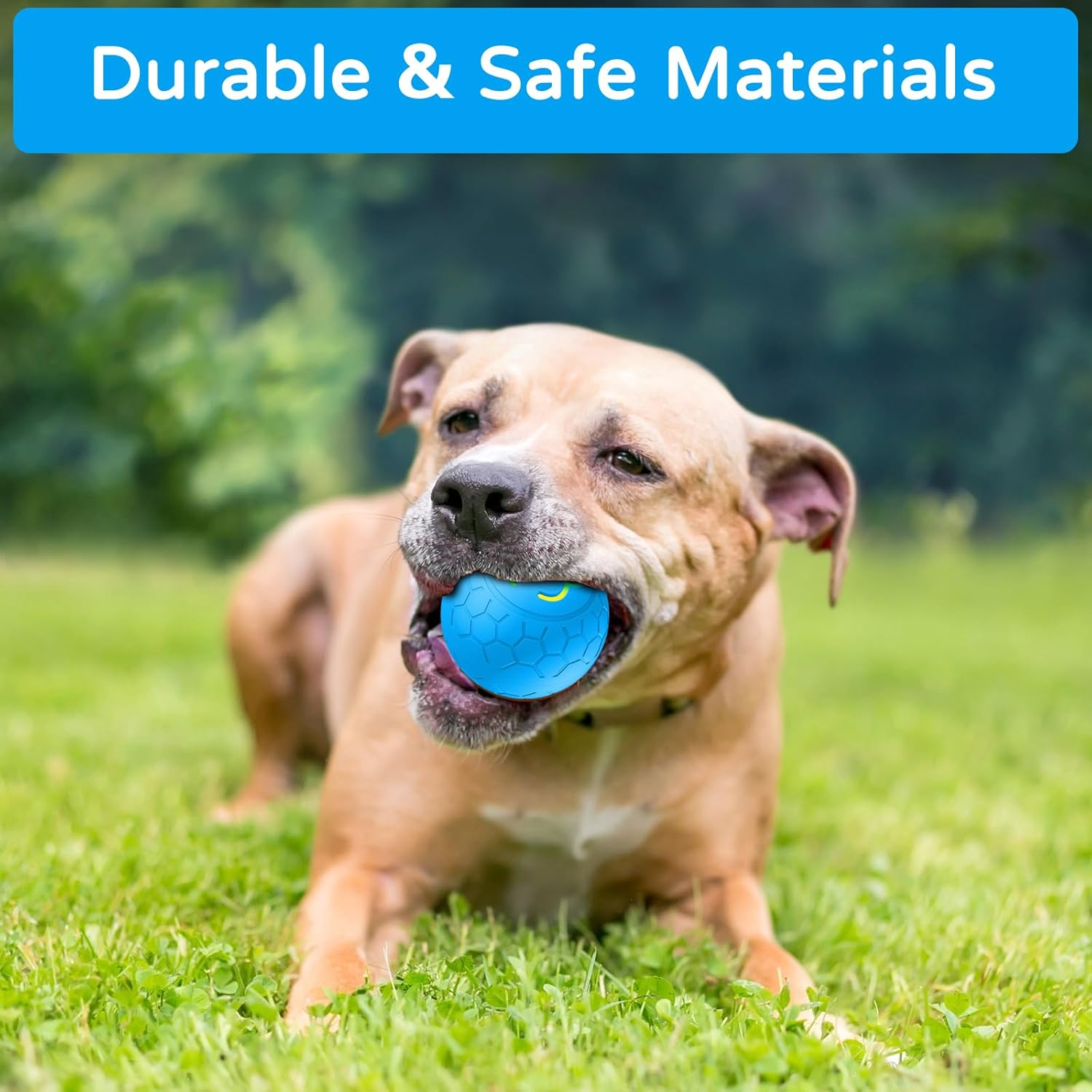 Interactive Dog Toys Cat Dog Ball, Upgraded Durable Motion Activated Automatic Rolling Ball Toys for Mini/Small/Medium/Large Cats and Dogs, USB Rechargeable (Blue) image number 6