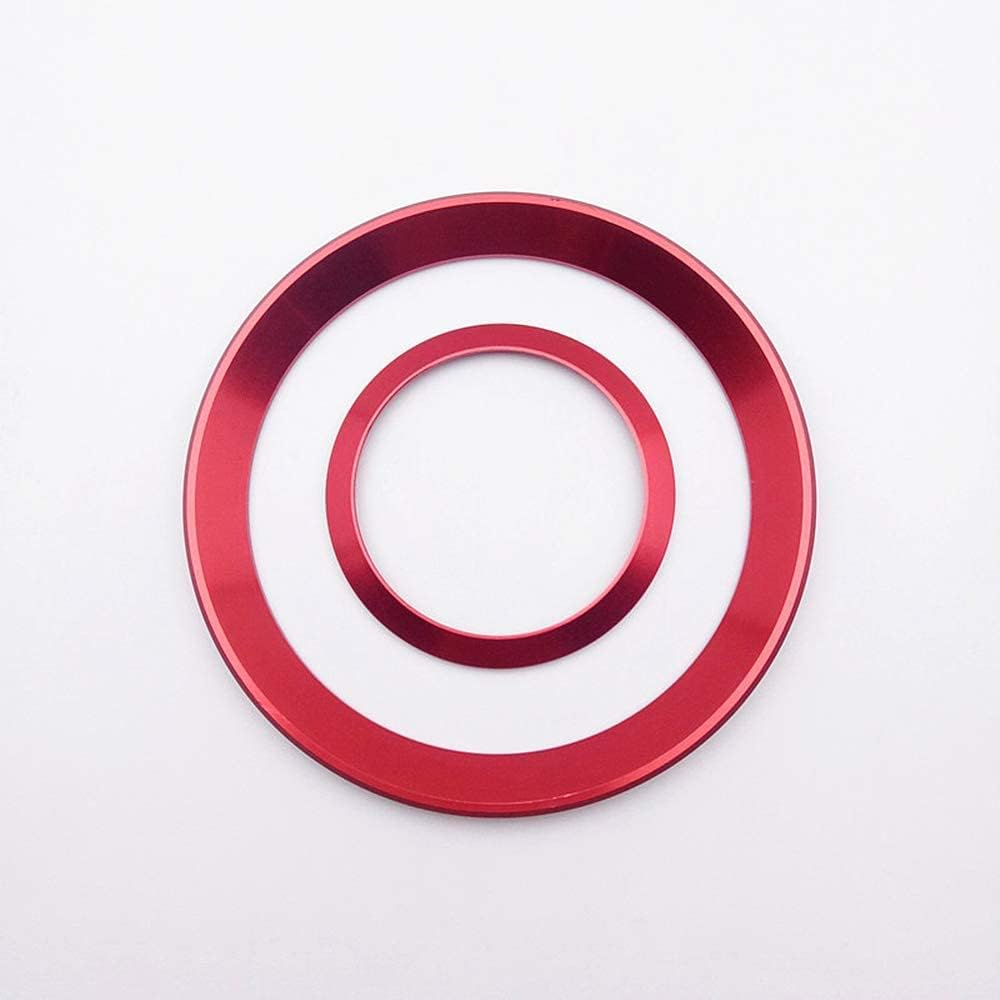 Car Interior Modification Accessories Fit for Alfa Romeo Giulia Stelvio 2015-2023 Aluminum Alloy Upgrade Decoration Accessories (Red, Rear Vent Decoration Ring 4Pc / Set) image number 3