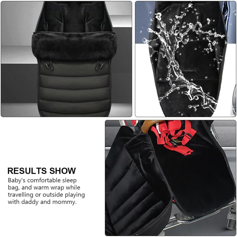 Zerodeko Baby Stroller Sleeping Bag, Universal Stroller Bunting Bag Winter Warm Baby Stroller Bunting Bag Toddler Stroller Footmuff Thickened Stroller Foot Cover image number 1