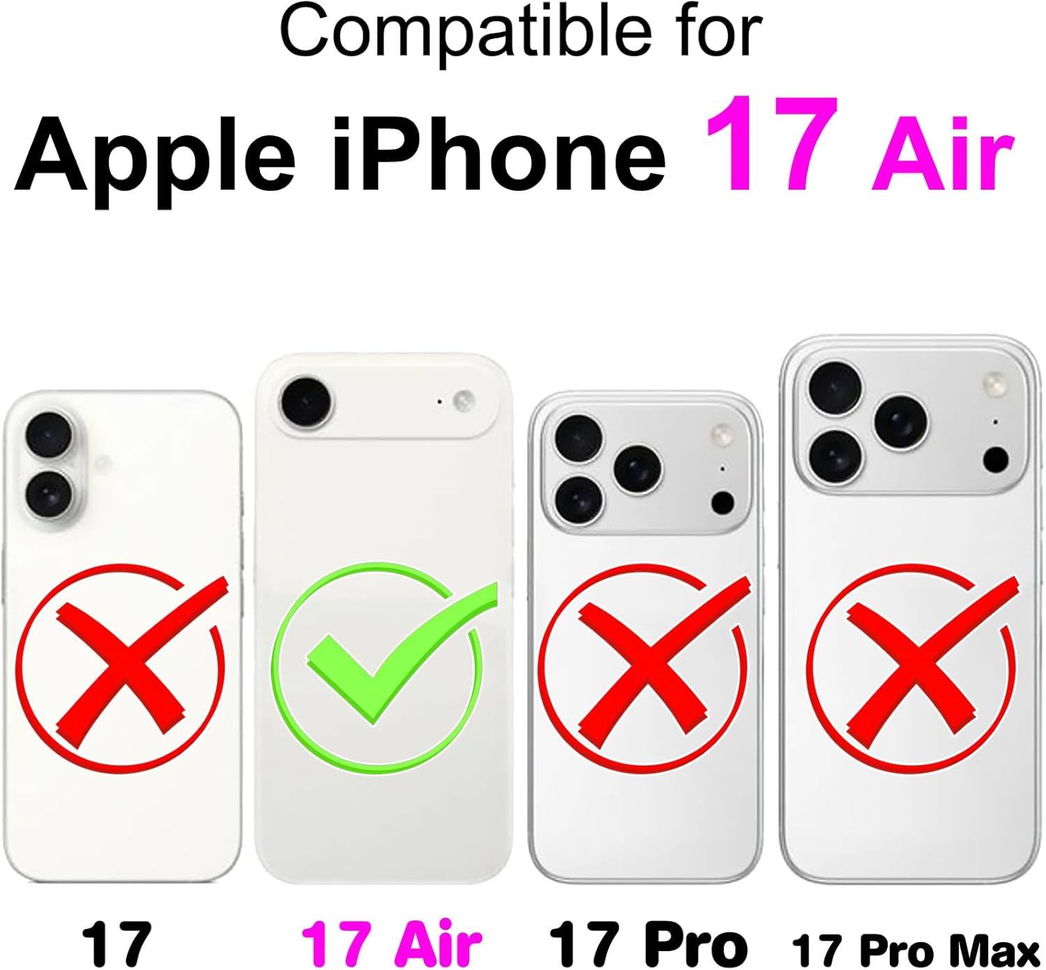 Mobile Phone Case for Iphone 17 Air Case, Premium Leather Flip Foldable Shockproof Magnetic [Stand Function] [Card Slots] Protective Case - Butterfly - Pic:02 image number 3