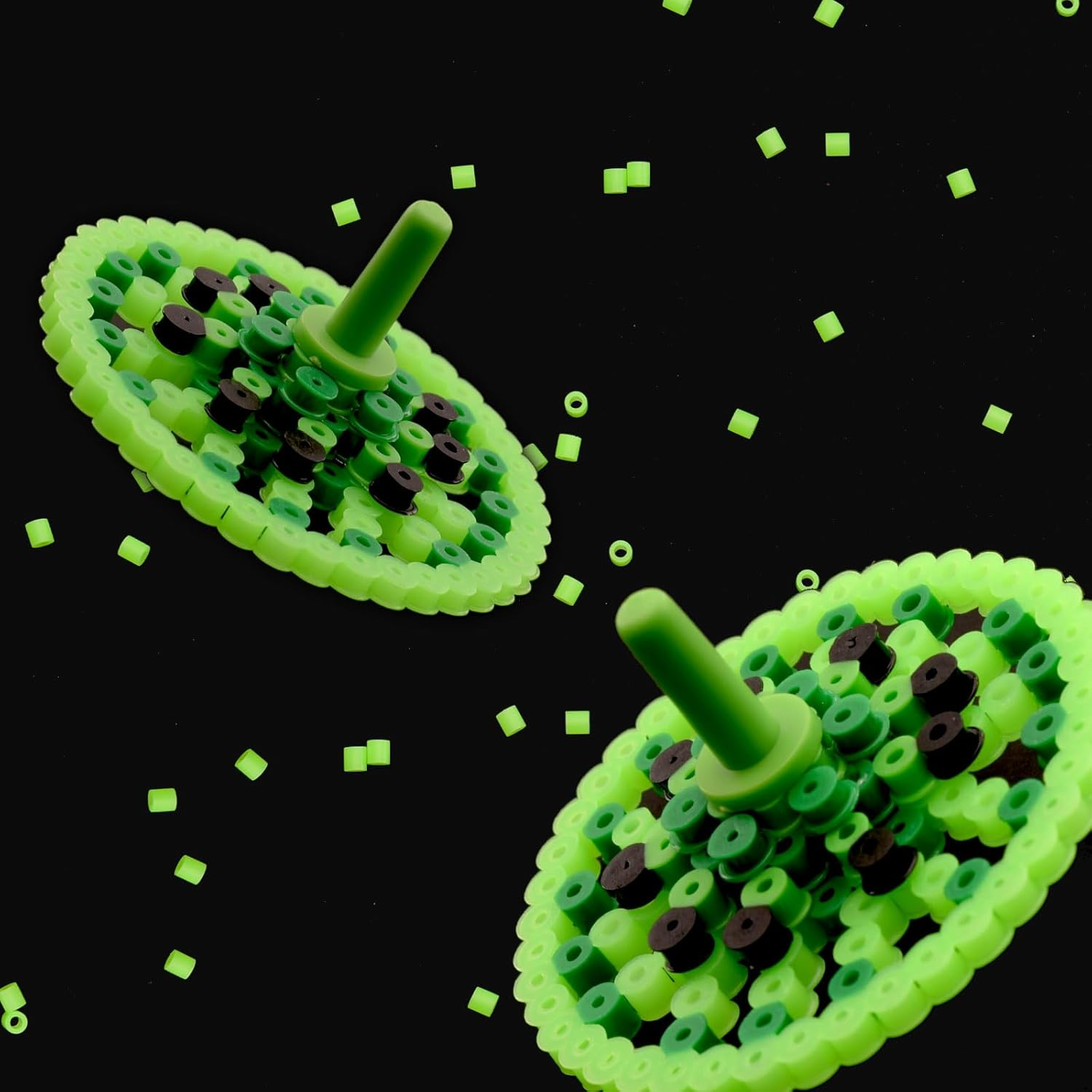 Vaessen Creative Fuse Beads, Glowmix, Set of 6000 Pieces for DIY Crafts with Kids, Making Jewelry, Homemade Decorations and Other Crafty Ideas, Neon Glow Mix, 5Mm image number 2